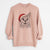 Santa Lucky the Serval Cat - Unisex Pigment Dyed Crew Sweatshirt