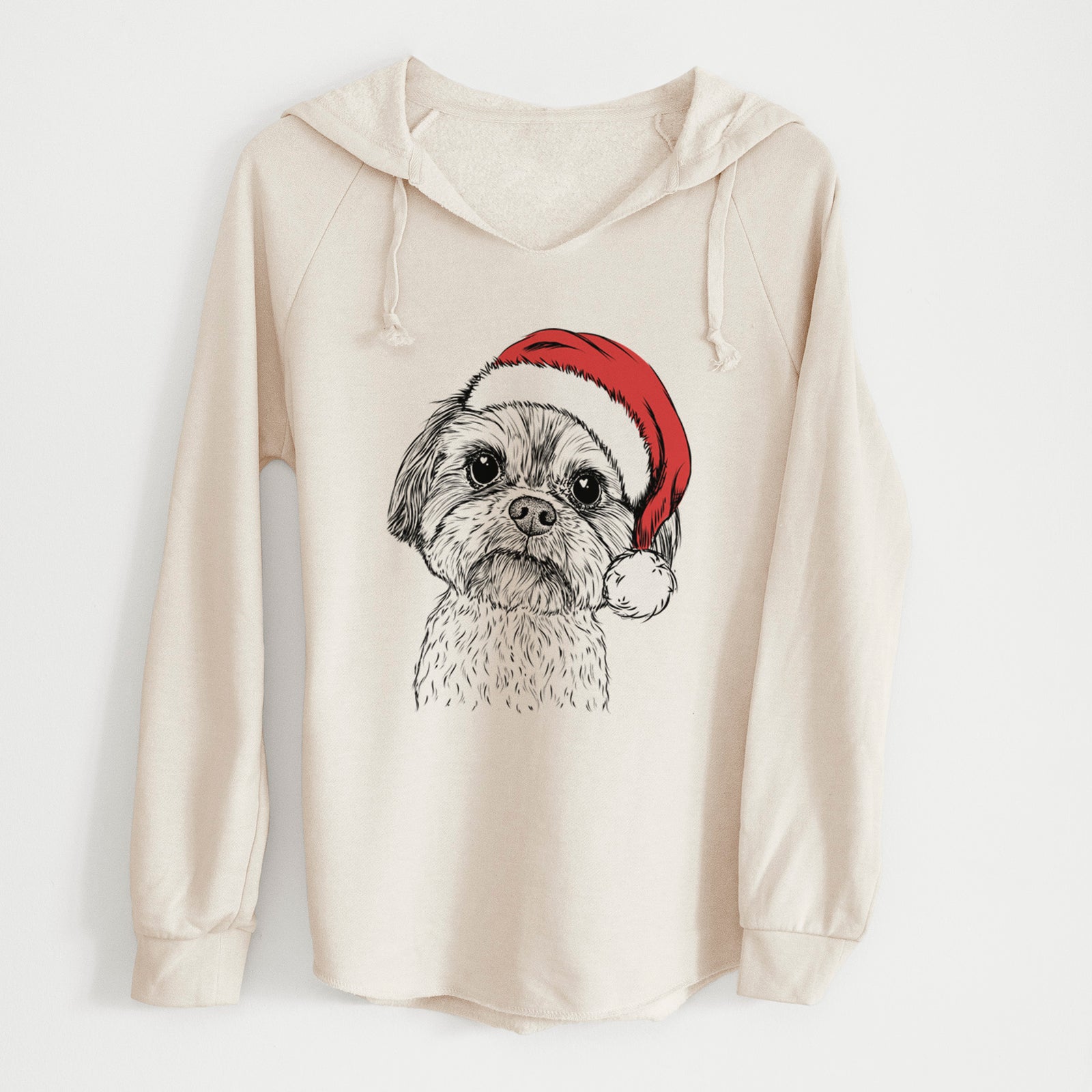 Santa Lucy the Shorkie - Cali Wave Hooded Sweatshirt