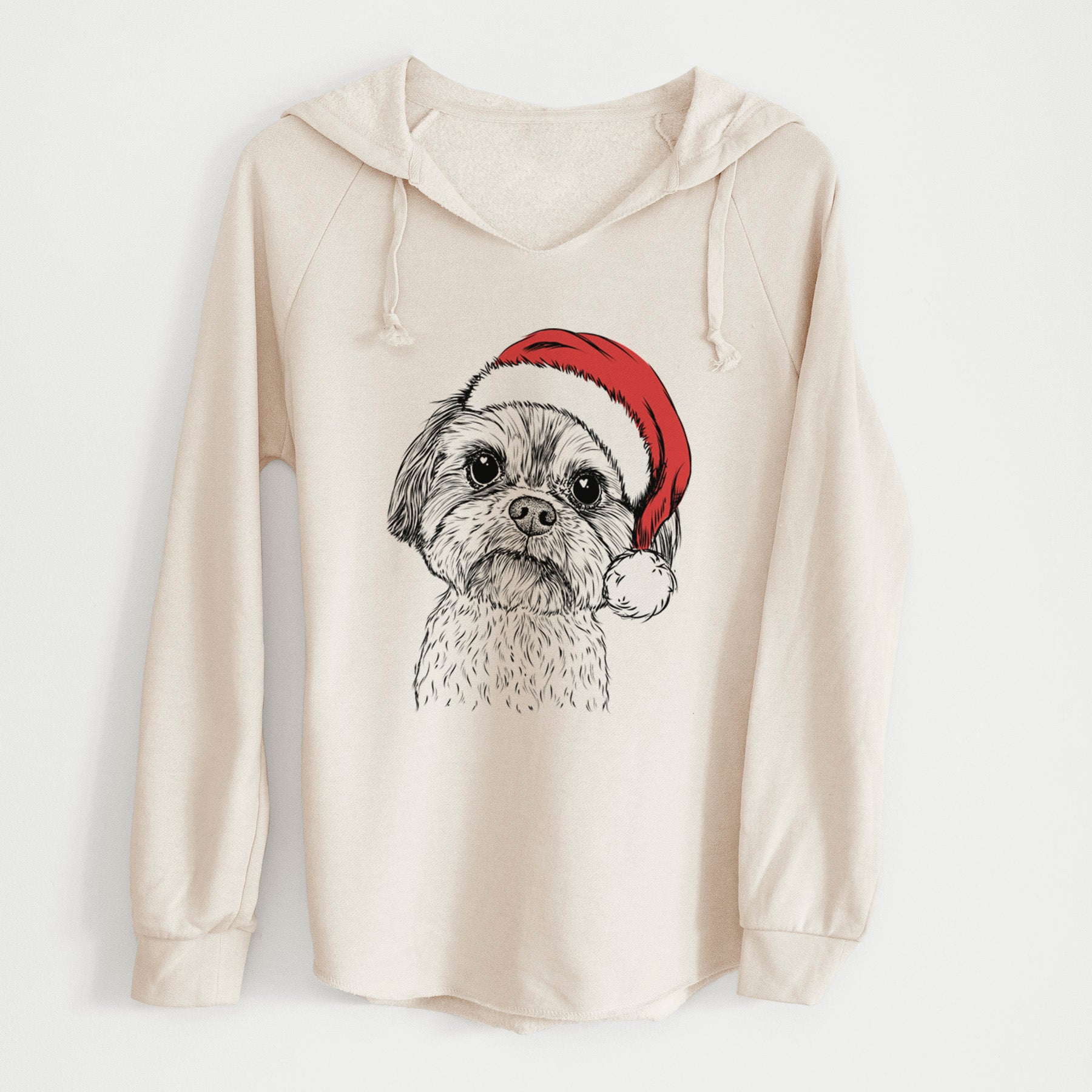 Santa Lucy the Shorkie - Cali Wave Hooded Sweatshirt