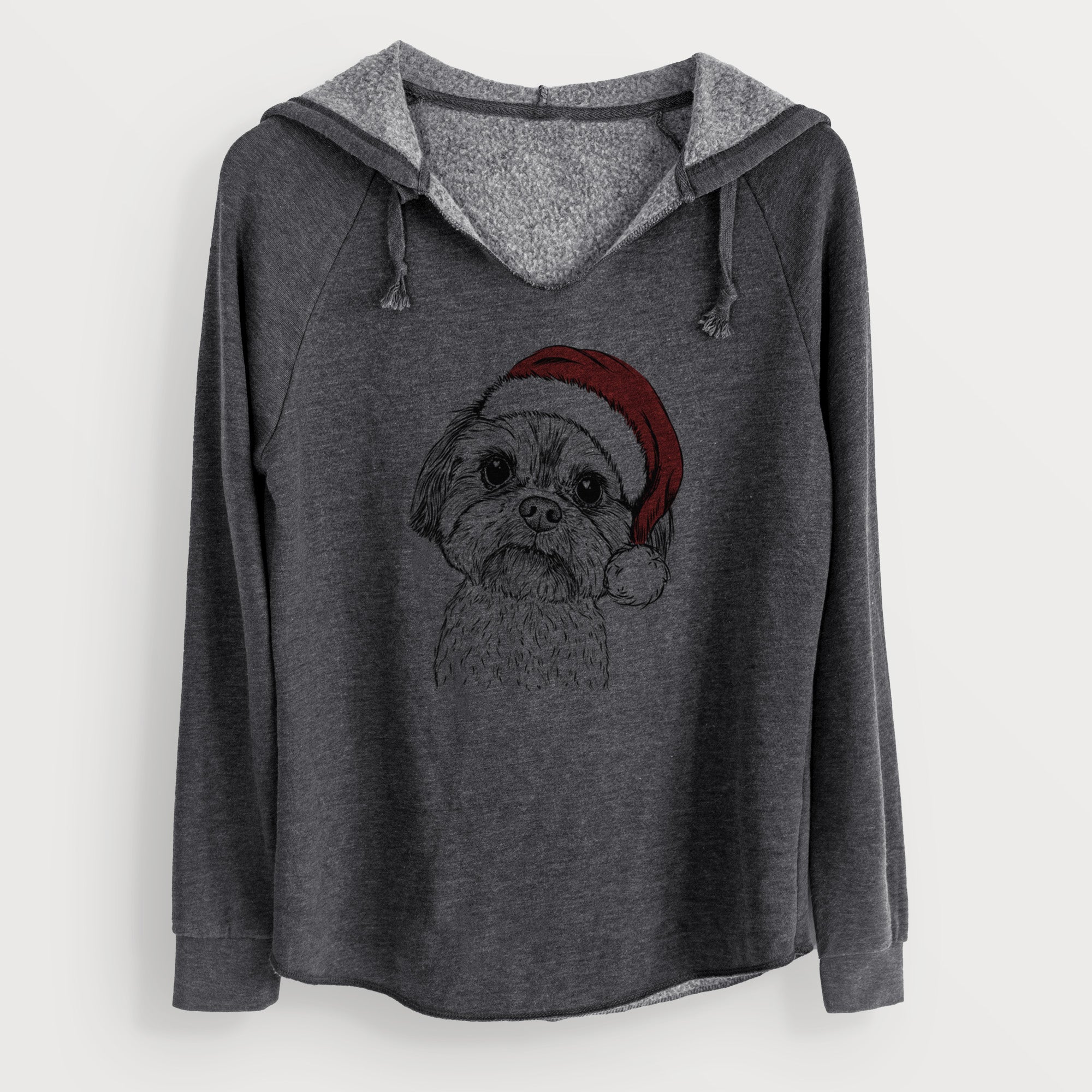 Santa Lucy the Shorkie - Cali Wave Hooded Sweatshirt