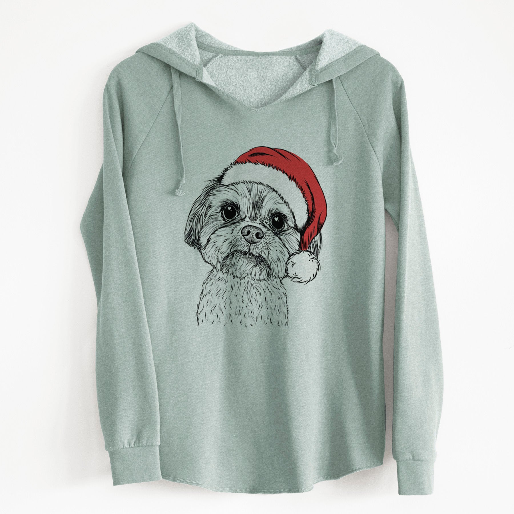 Santa Lucy the Shorkie - Cali Wave Hooded Sweatshirt