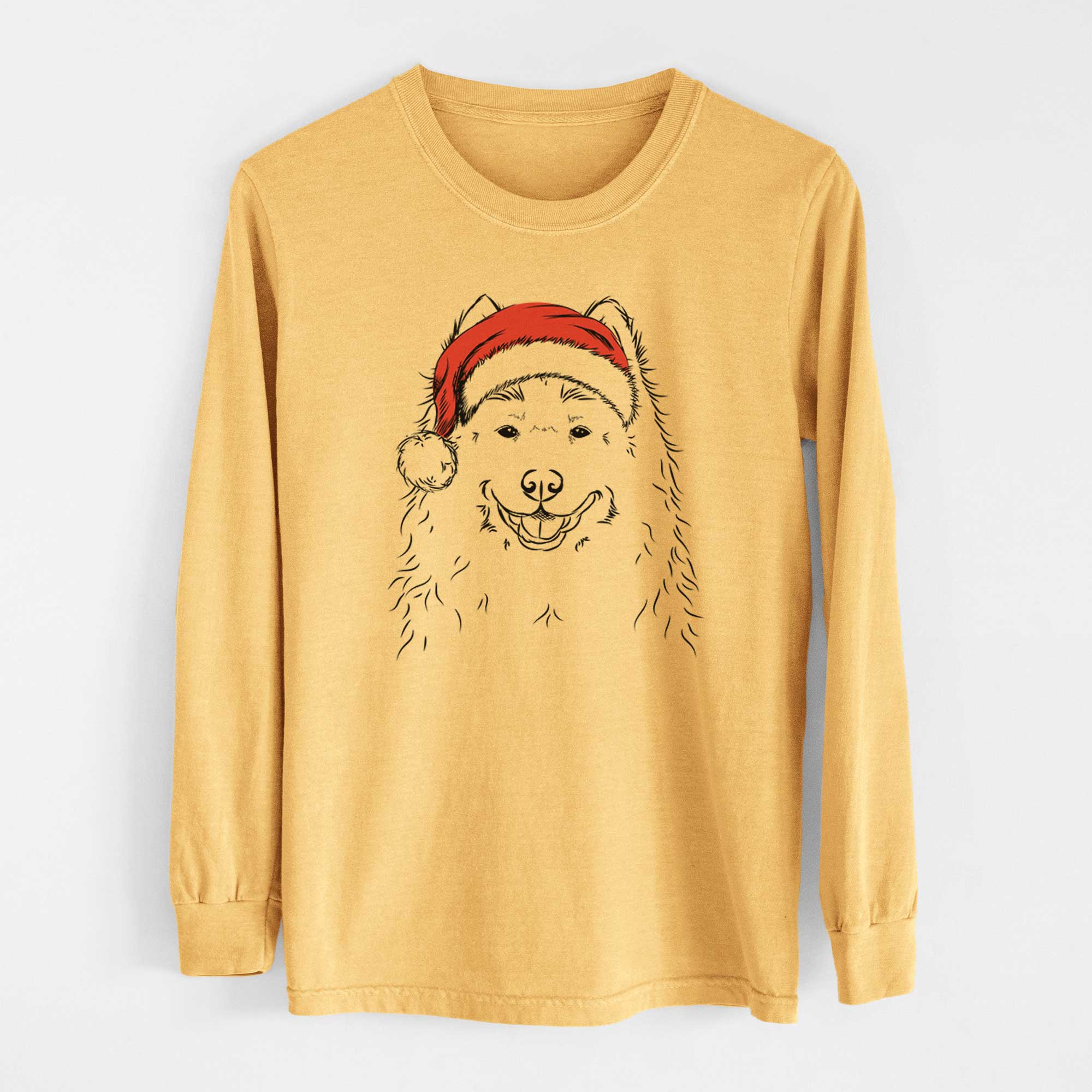 Santa Luka the Samoyed - Heavyweight 100% Cotton Long Sleeve