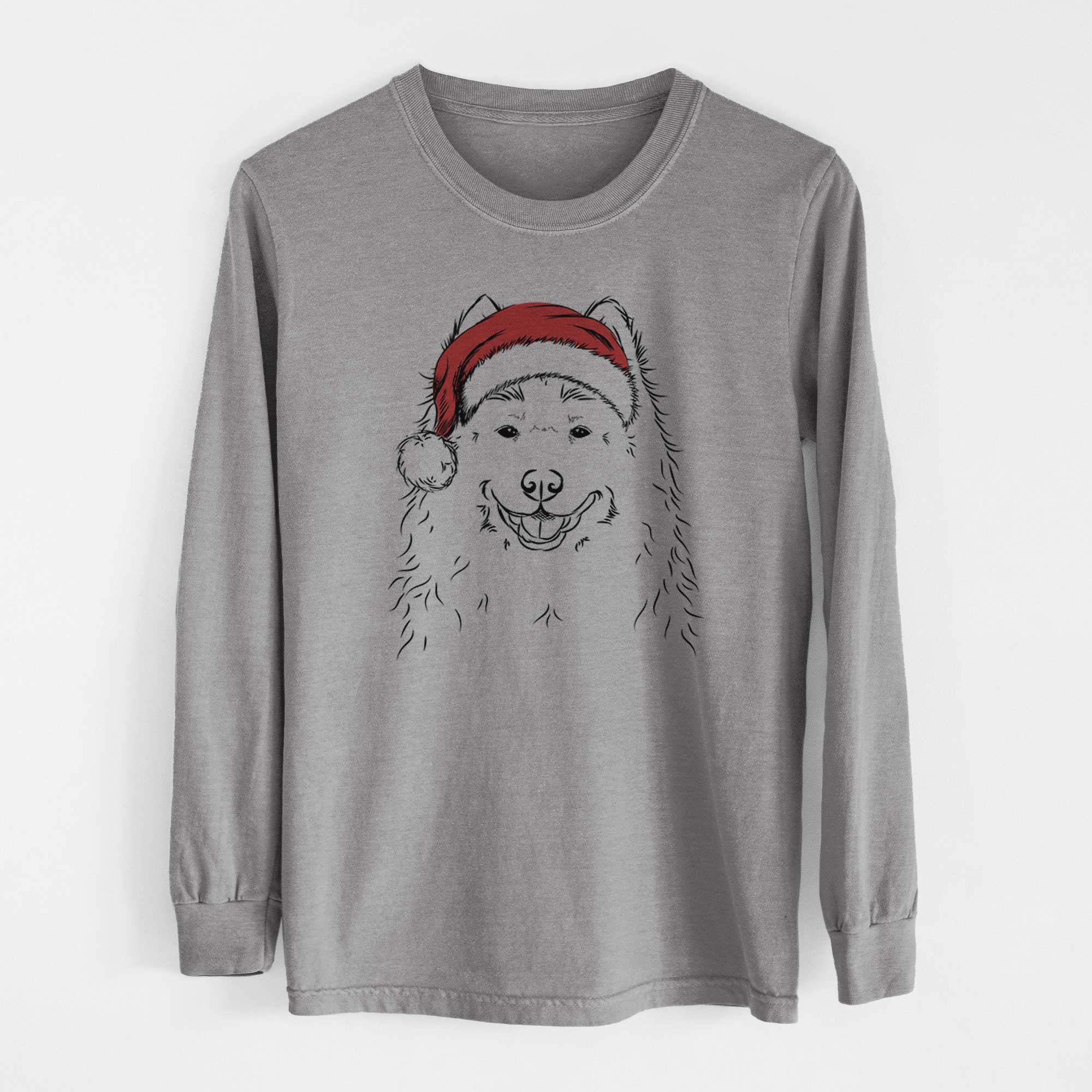 Santa Luka the Samoyed - Heavyweight 100% Cotton Long Sleeve