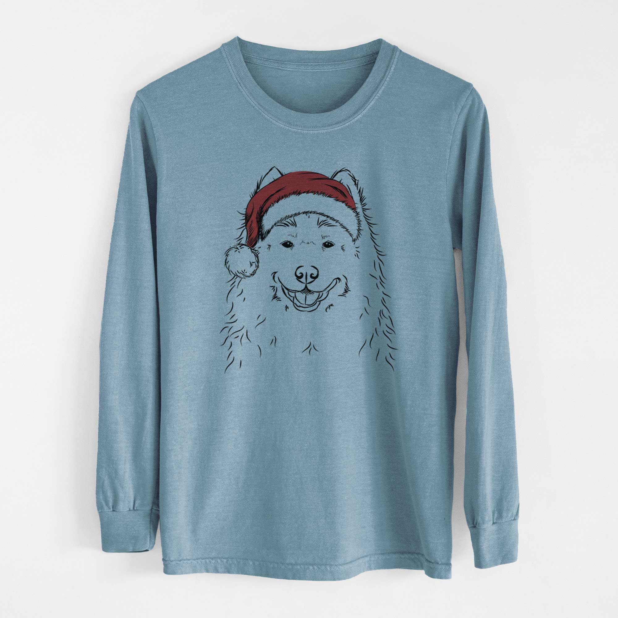 Santa Luka the Samoyed - Heavyweight 100% Cotton Long Sleeve