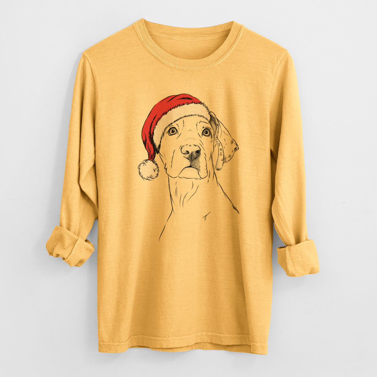 Santa Lumen the Special Needs Great Dane - Heavyweight 100% Cotton Long Sleeve