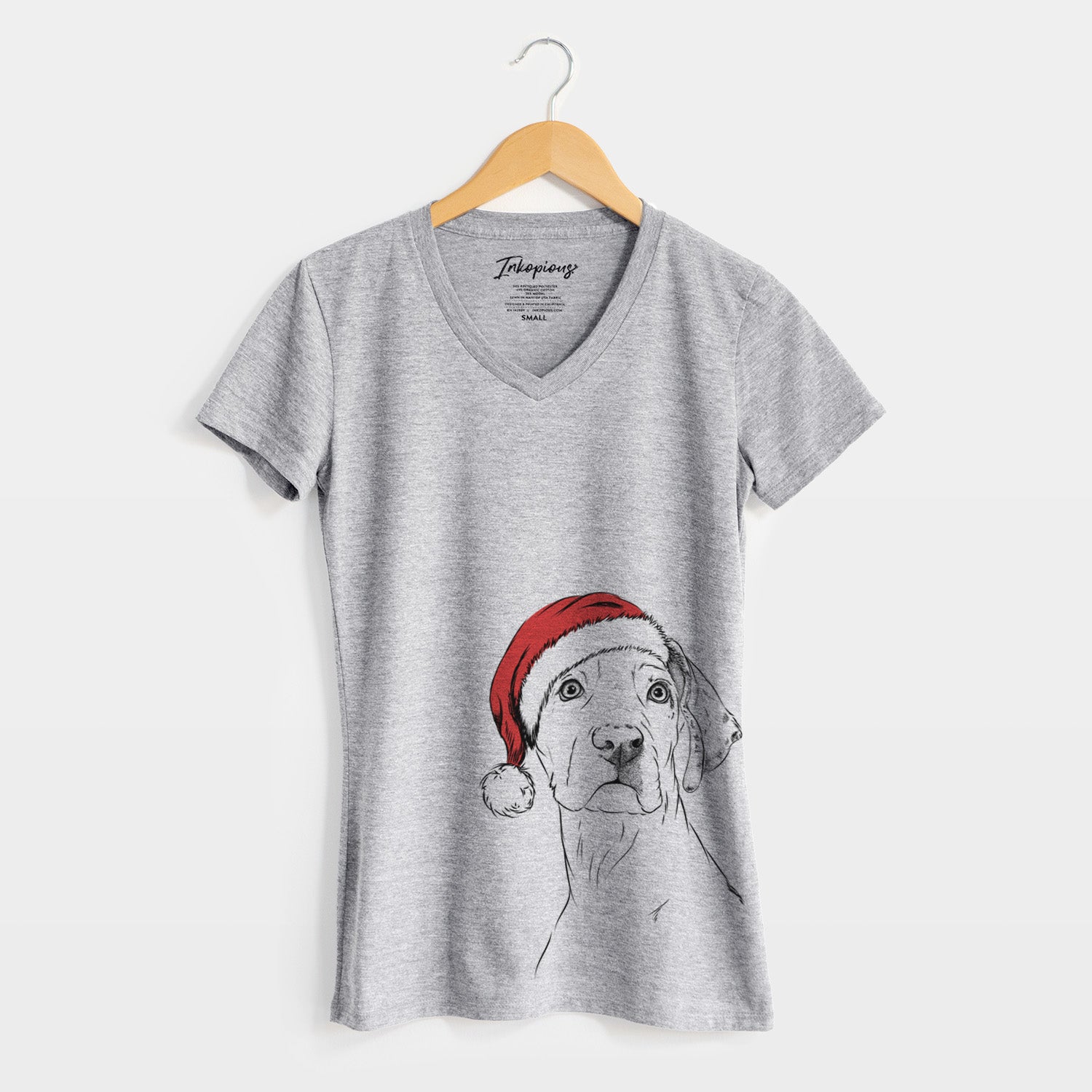 Santa Lumen the Special Needs Great Dane - Women's Perfect V-neck Shirt