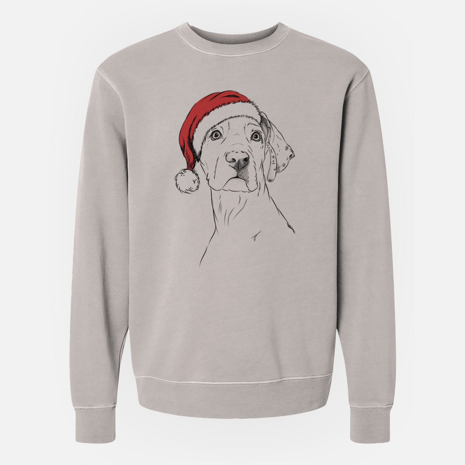 Santa Lumen the Special Needs Great Dane - Unisex Pigment Dyed Crew Sweatshirt