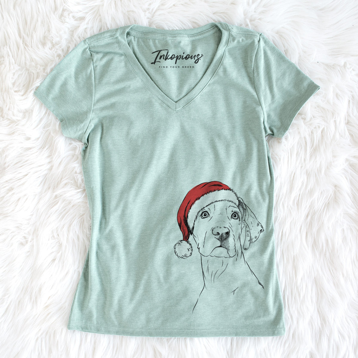 Santa Lumen the Special Needs Great Dane - Women&#39;s Perfect V-neck Shirt