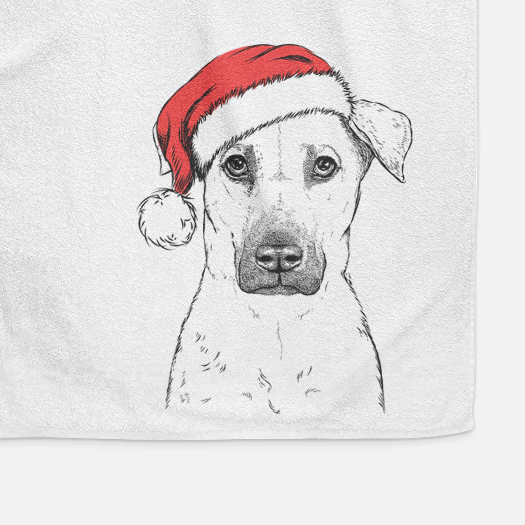 Luna the Black Mouth Cur Decorative Hand Towel