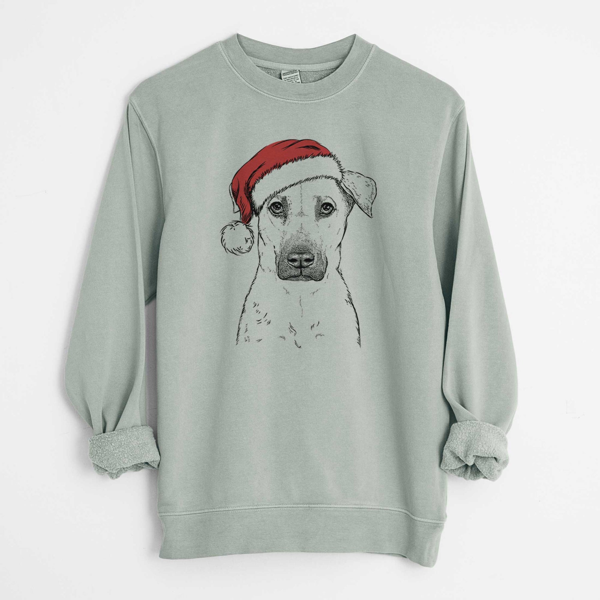 Santa Luna the Black Mouth Cur - Unisex Pigment Dyed Crew Sweatshirt