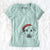 Santa Luna the Black Mouth Cur - Women's V-neck Shirt