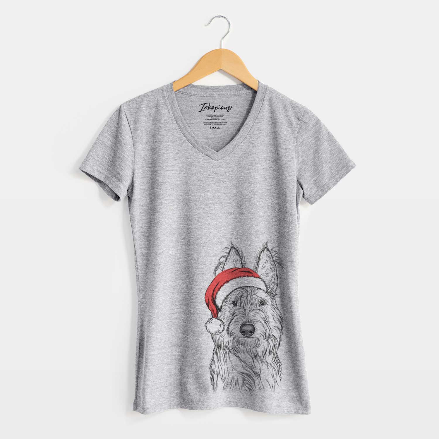 Santa Luna the Berger Picard - Women's V-neck Shirt