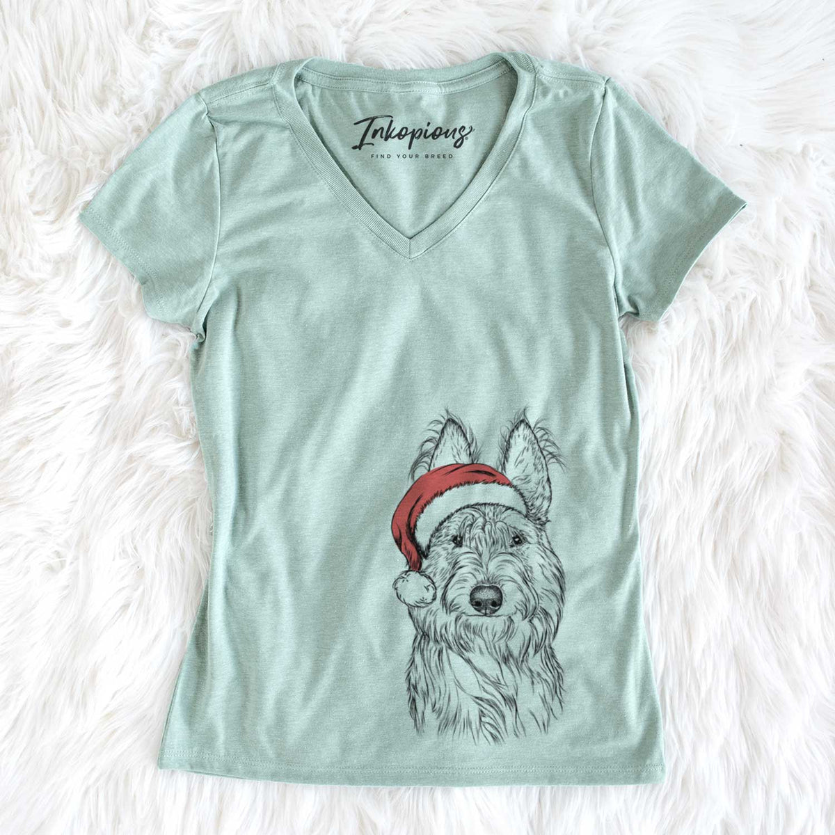 Santa Luna the Berger Picard - Women&#39;s V-neck Shirt