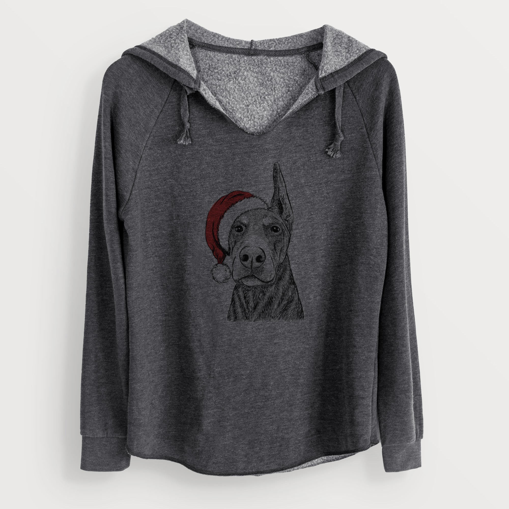 Santa Luna the Doberman Pinscher - Cali Wave Hooded Sweatshirt