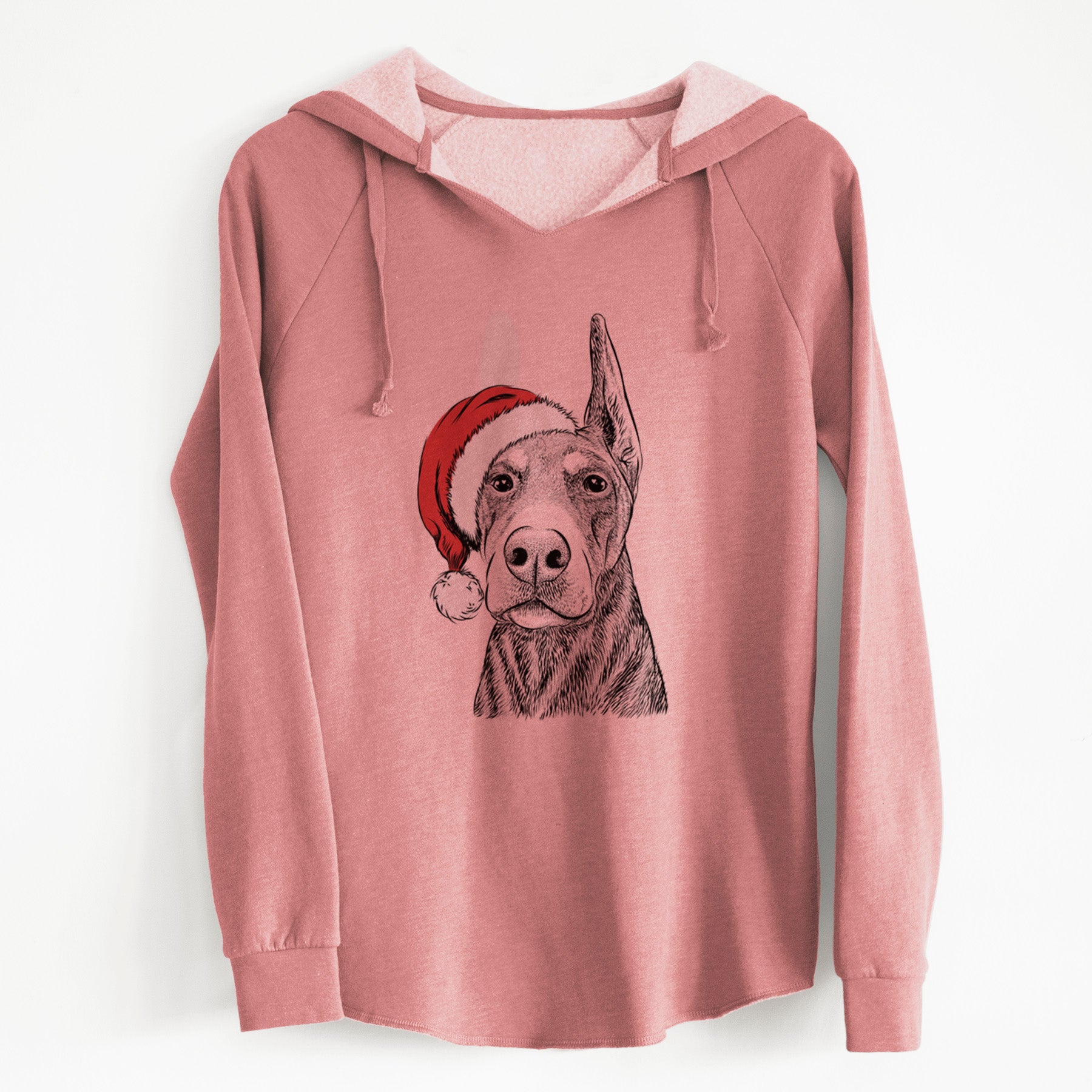 Santa Luna the Doberman Pinscher - Cali Wave Hooded Sweatshirt