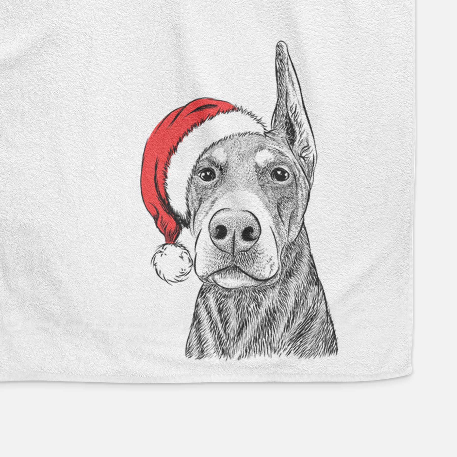 Luna the Doberman Pinscher Decorative Hand Towel