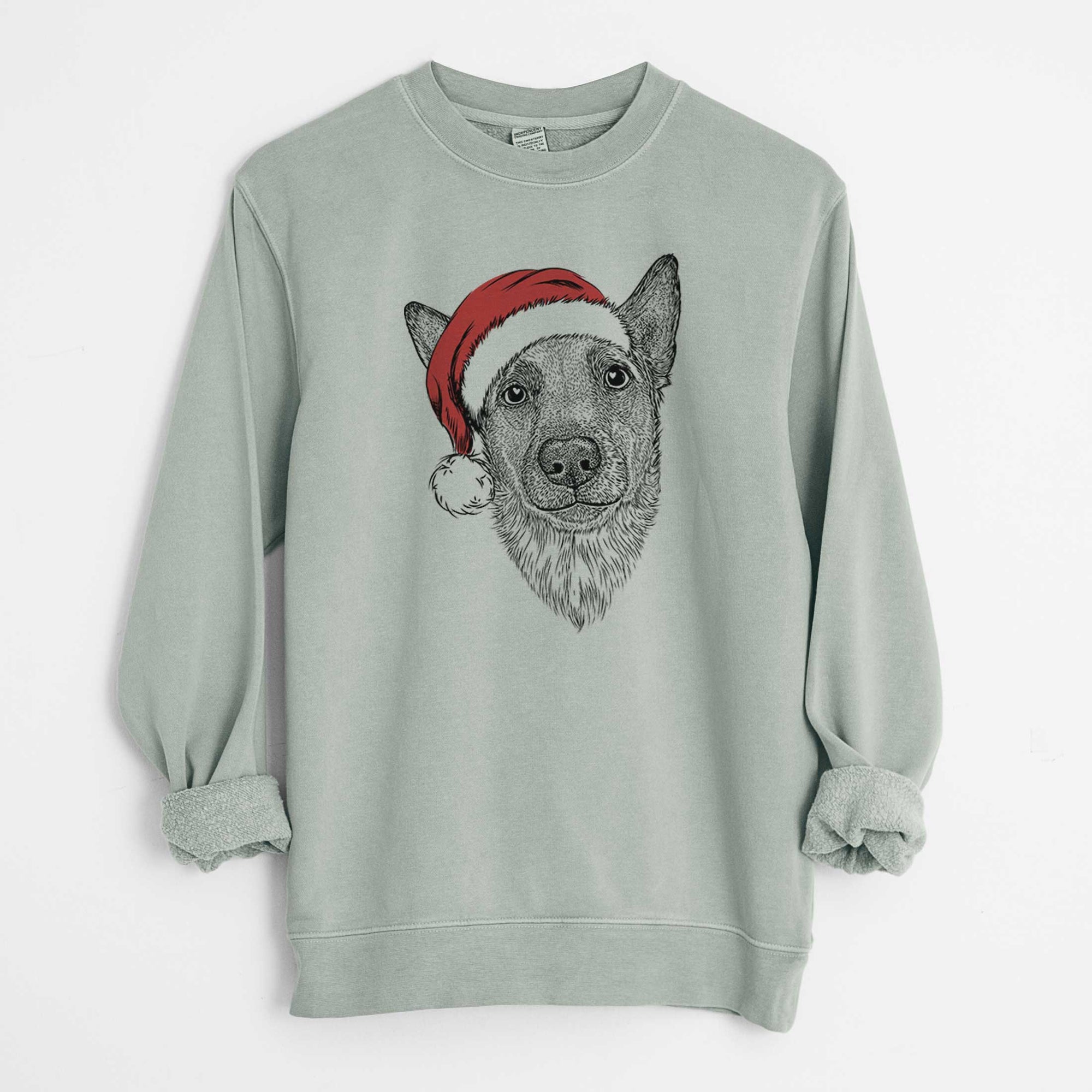 Santa Luna the Shepherd Mix - Unisex Pigment Dyed Crew Sweatshirt