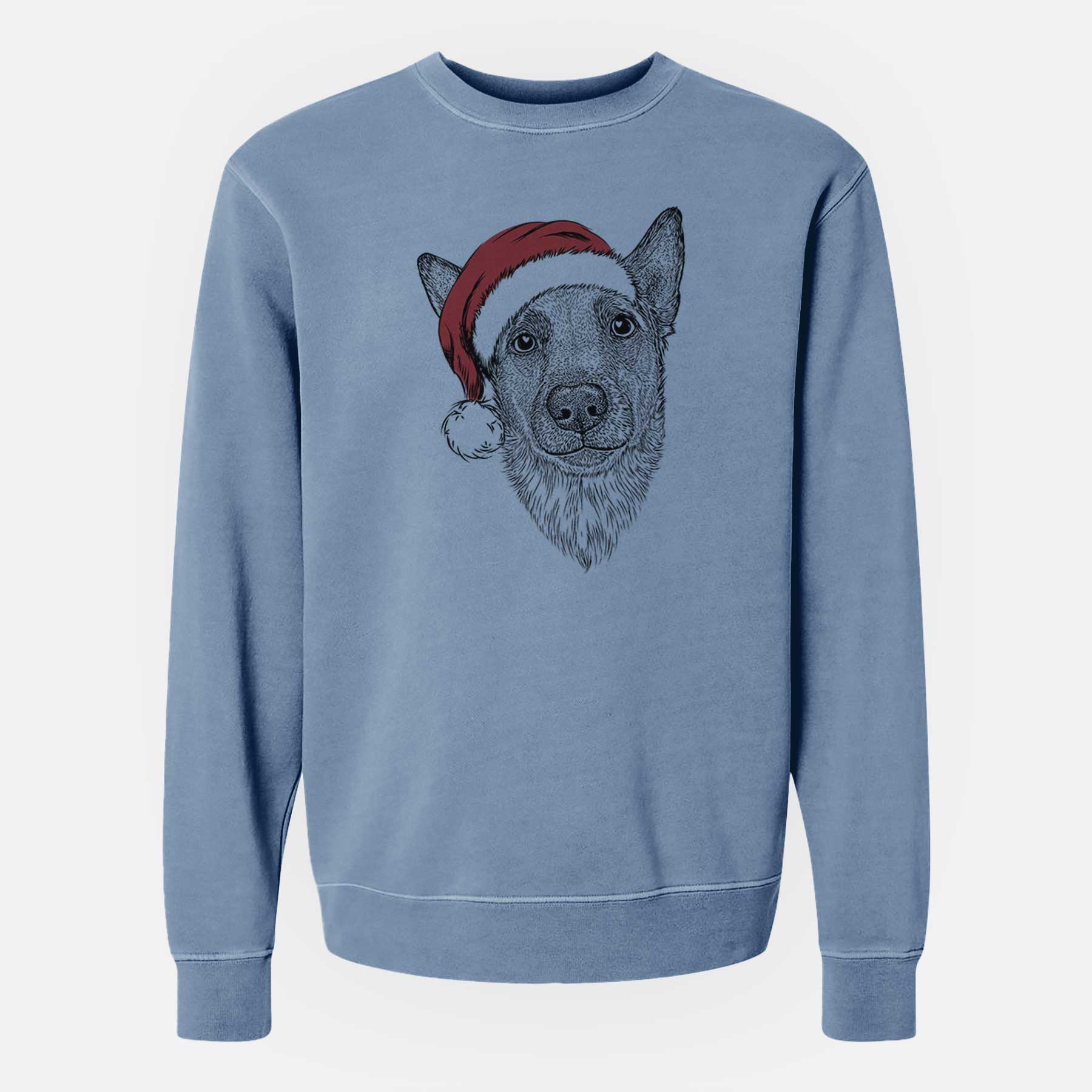 Santa Luna the Shepherd Mix - Unisex Pigment Dyed Crew Sweatshirt