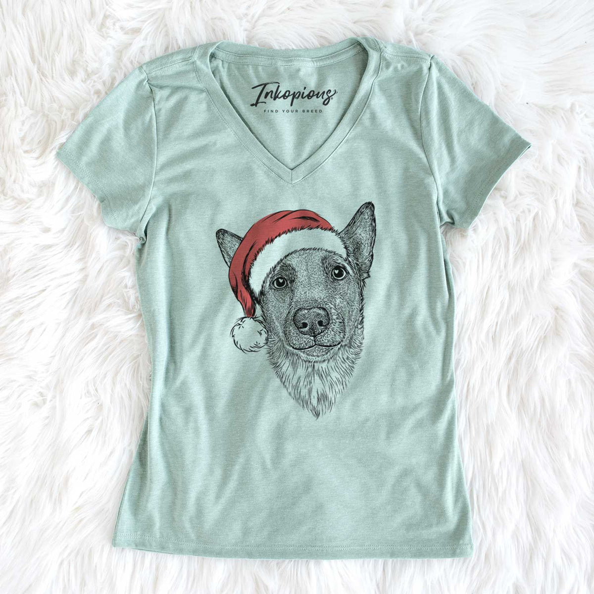 Santa Luna the Shepherd Mix - Women's V-neck Shirt