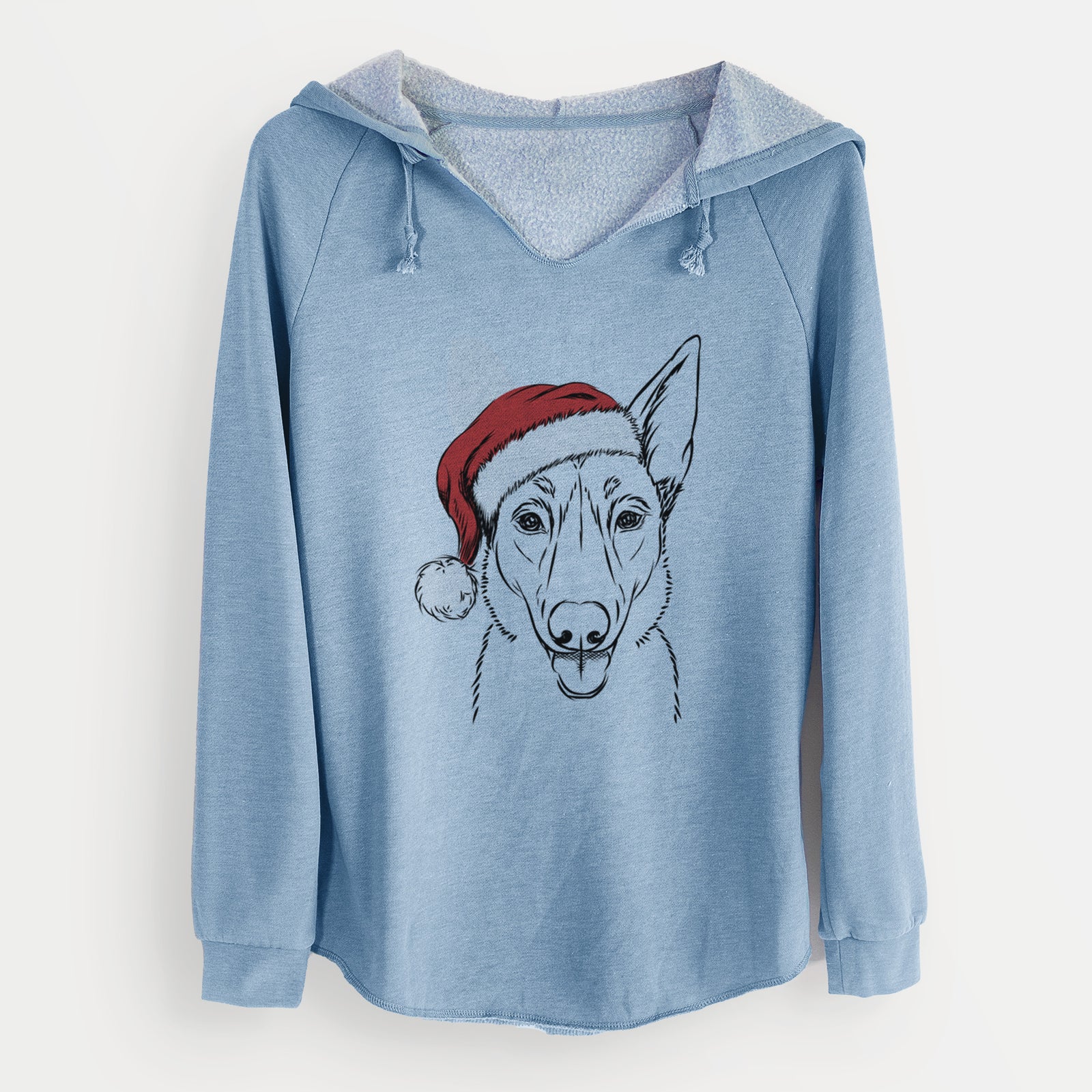 Santa Lyric the Belgian Malinois - Cali Wave Hooded Sweatshirt