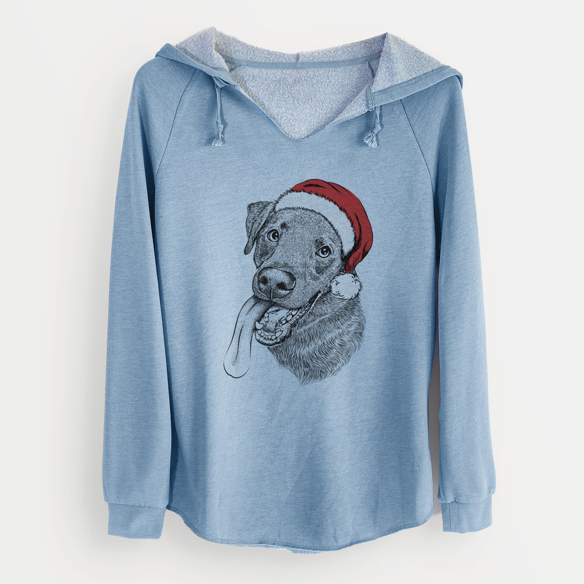 Santa Macaroni the Lab Mix - Cali Wave Hooded Sweatshirt