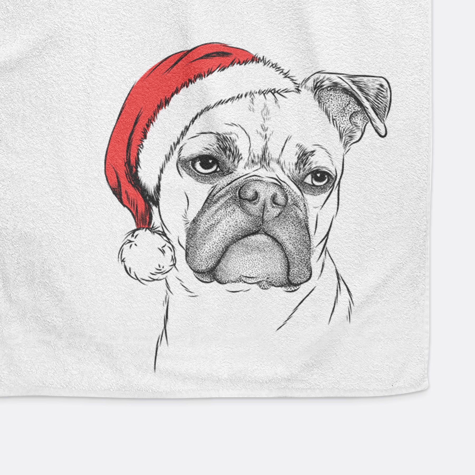 Mack the Bugg (Boston Terrier/Pug) Decorative Hand Towel