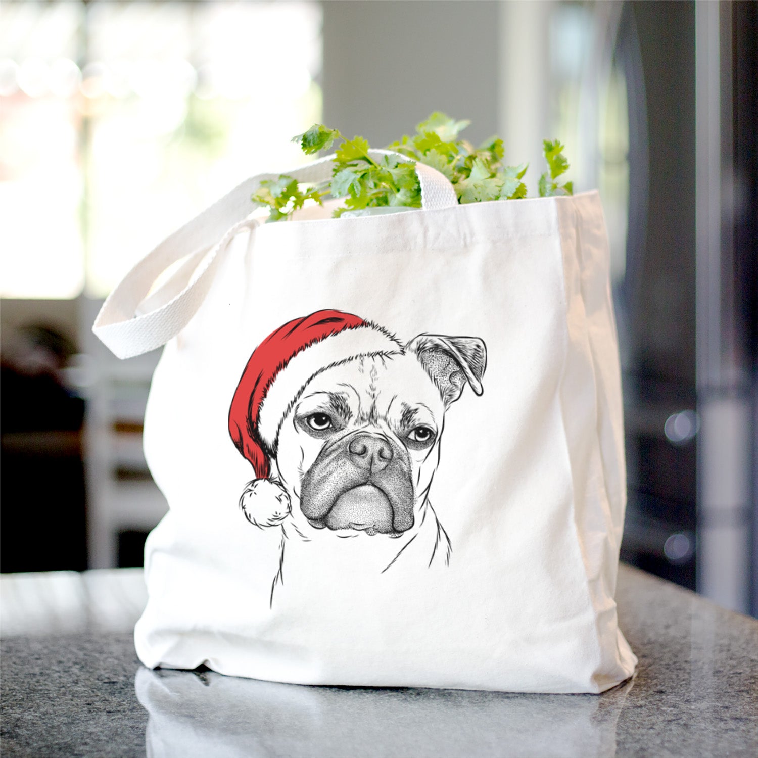 Mack the Bugg (Boston Terrier/Pug) - Tote Bag