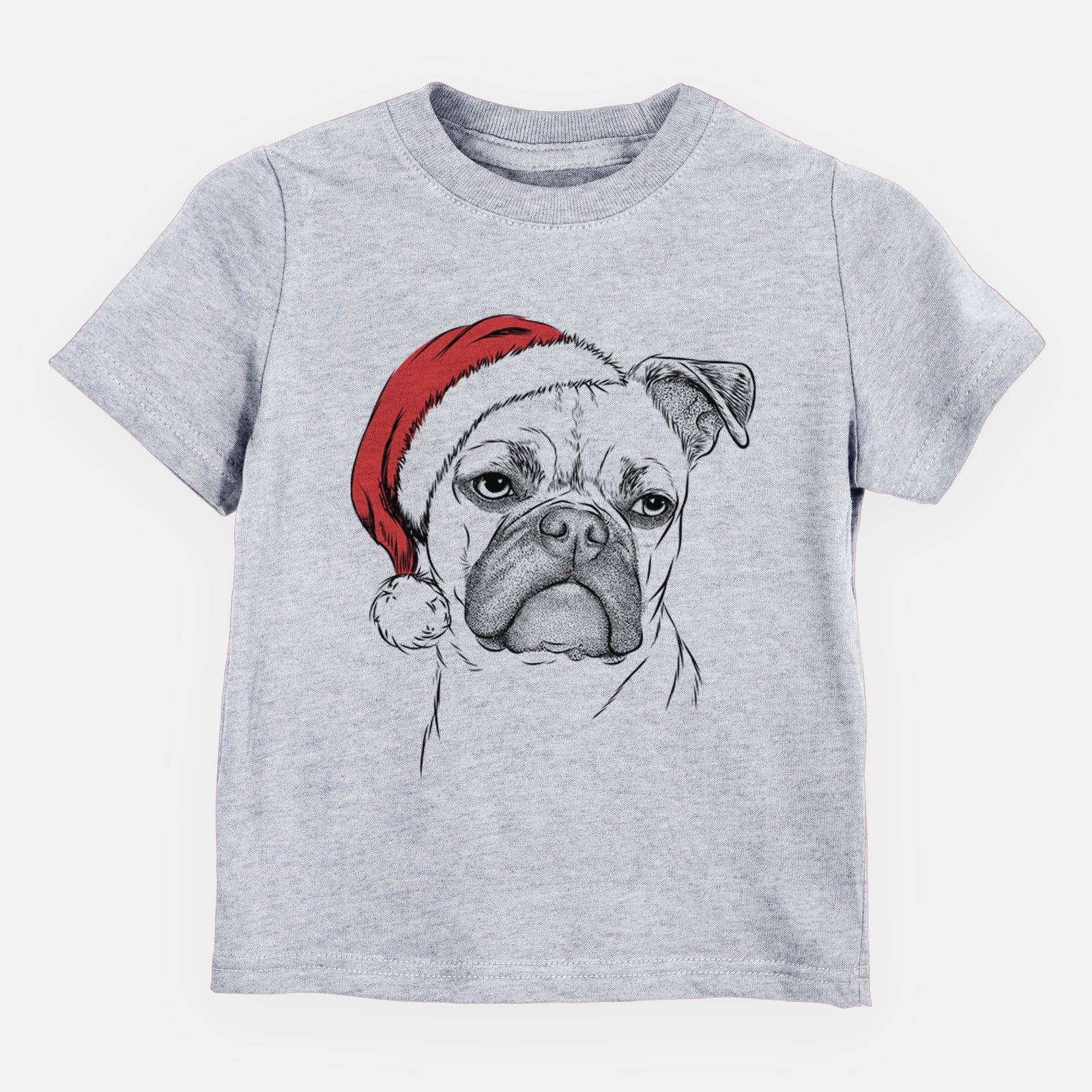 Santa Mack the Bugg (Boston Terrier/Pug) - Kids/Youth/Toddler Shirt