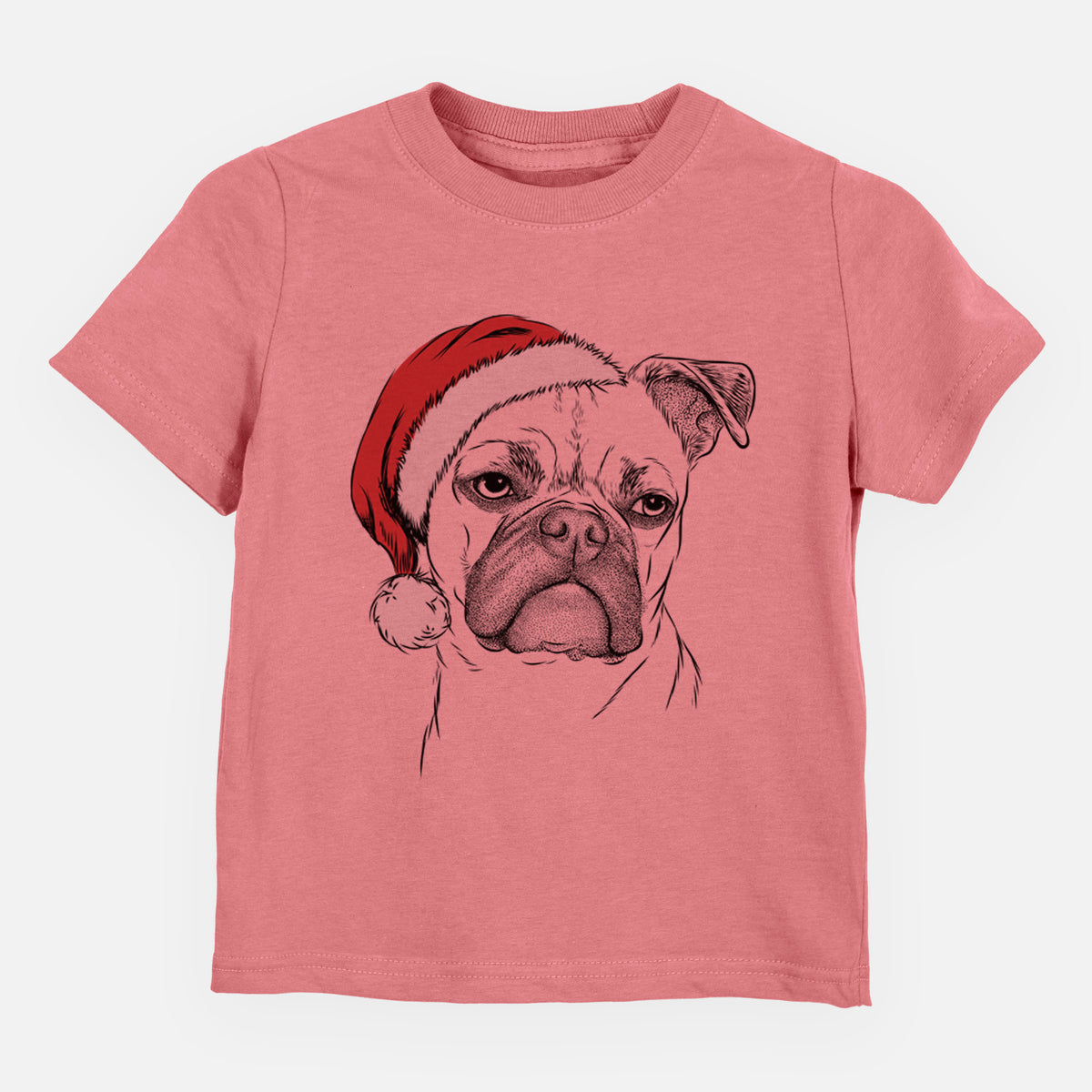 Santa Mack the Bugg (Boston Terrier/Pug) - Kids/Youth/Toddler Shirt