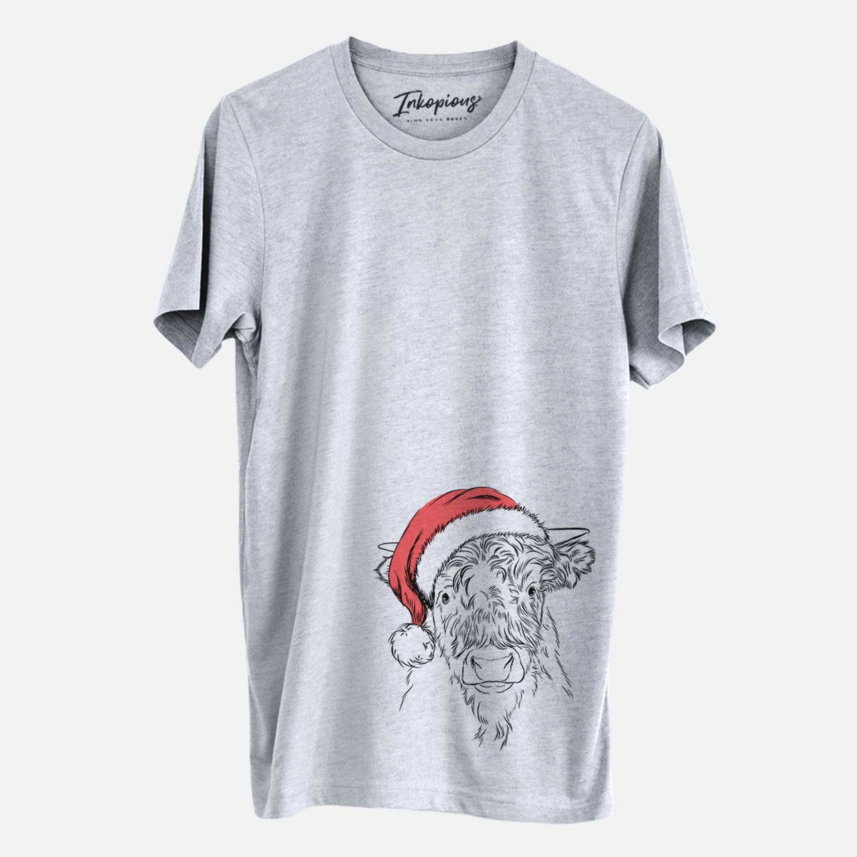 Santa Mack the Scottish Highland Cow - Unisex Crewneck