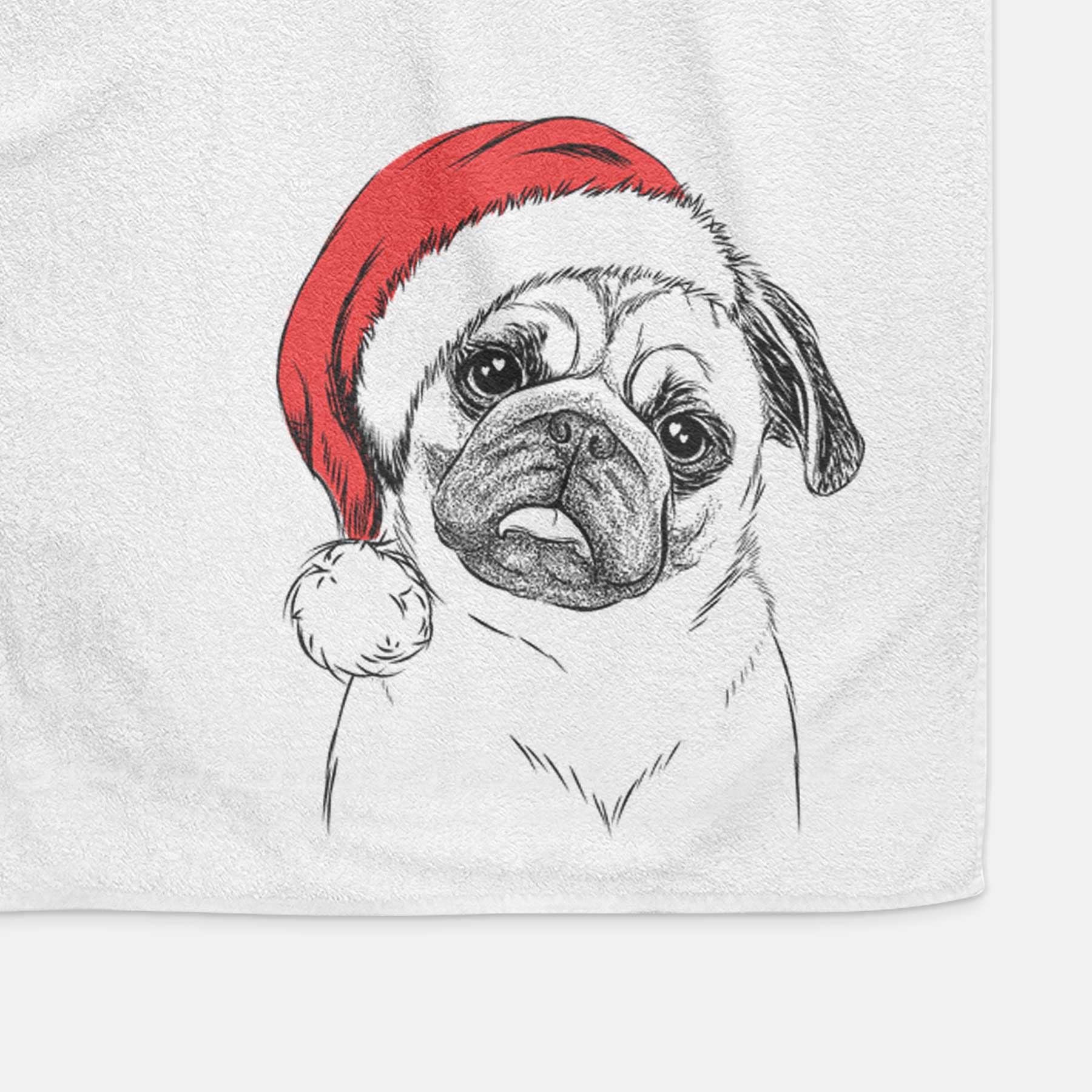 Macy the Pug Decorative Hand Towel