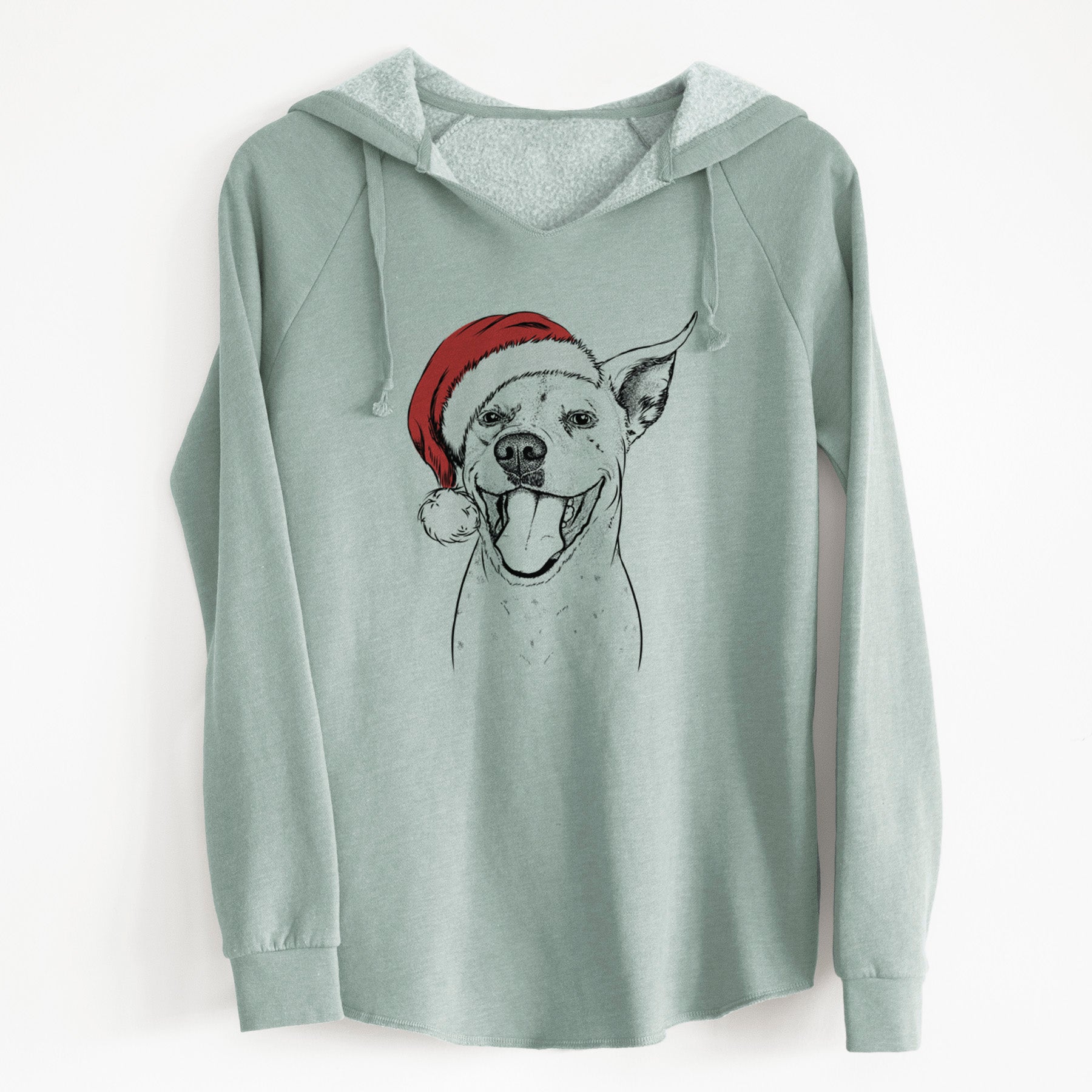 Santa Maddie the Dalmatian Pitbull Mix - Cali Wave Hooded Sweatshirt