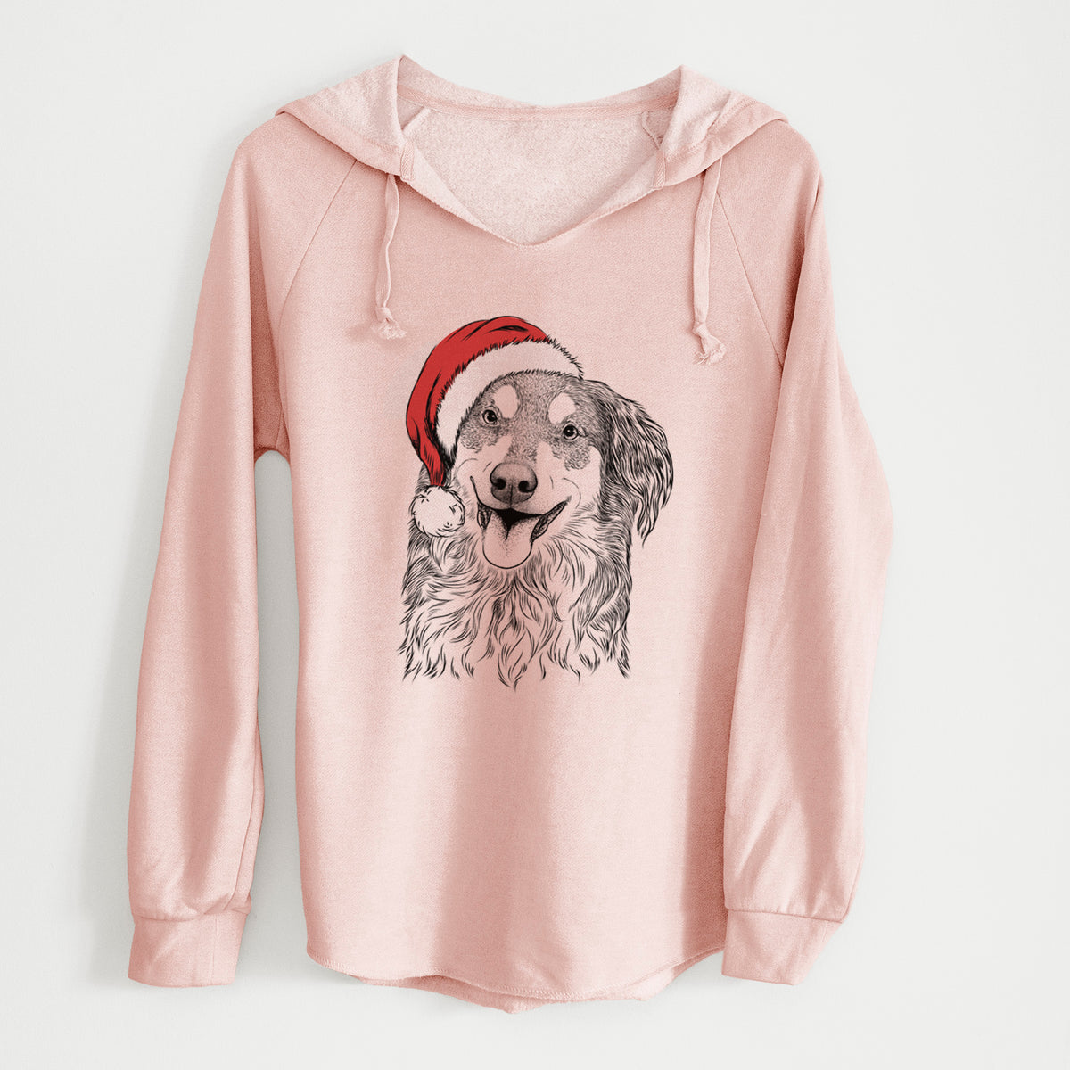 Santa Maddie the English Shepherd - Cali Wave Hooded Sweatshirt