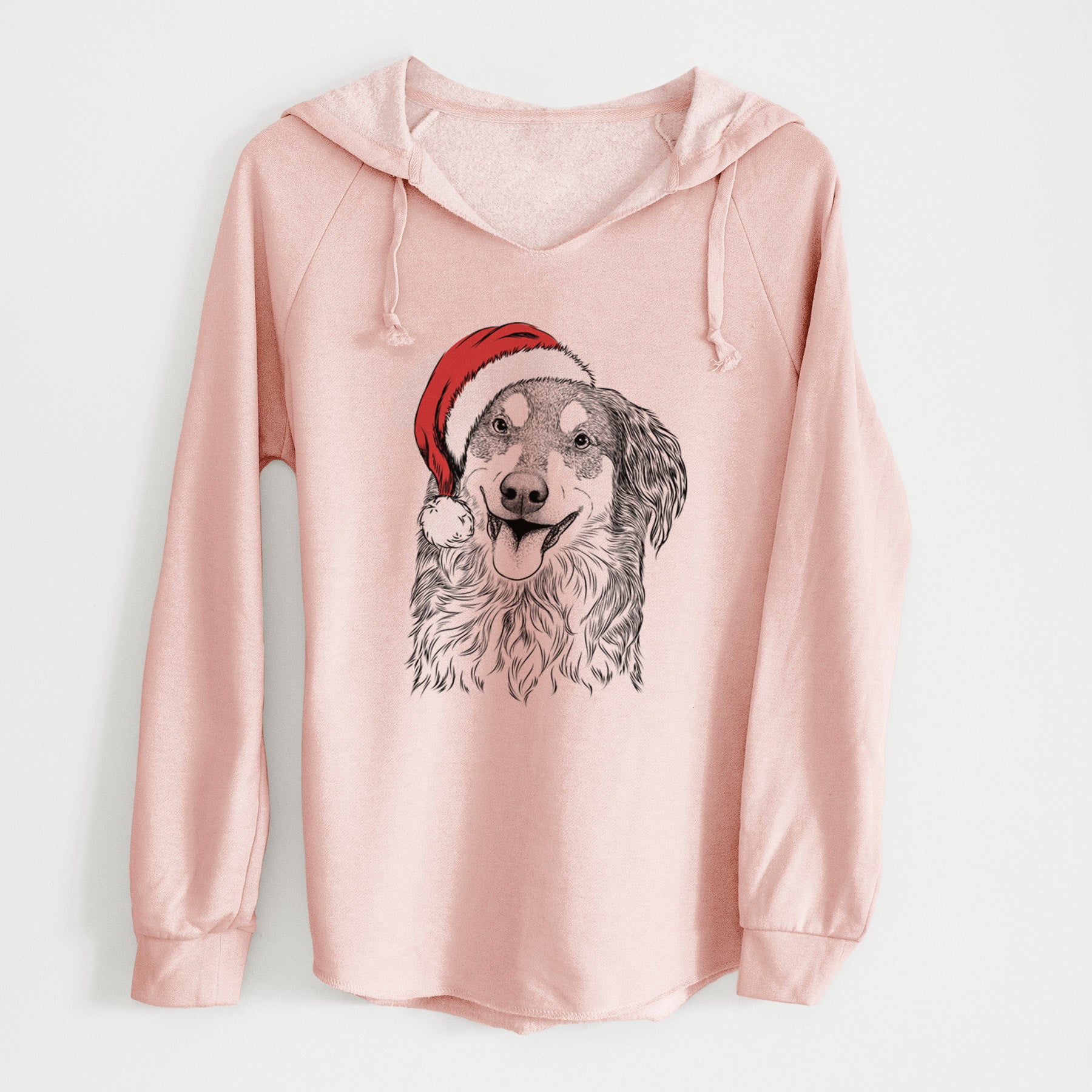 Santa Maddie the English Shepherd - Cali Wave Hooded Sweatshirt