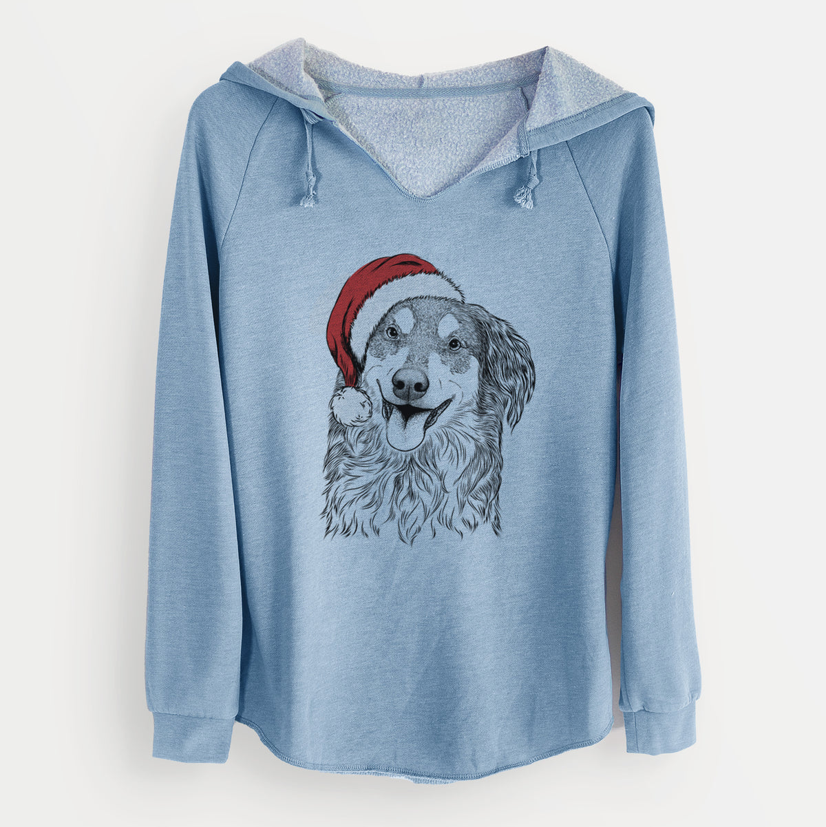 Santa Maddie the English Shepherd - Cali Wave Hooded Sweatshirt