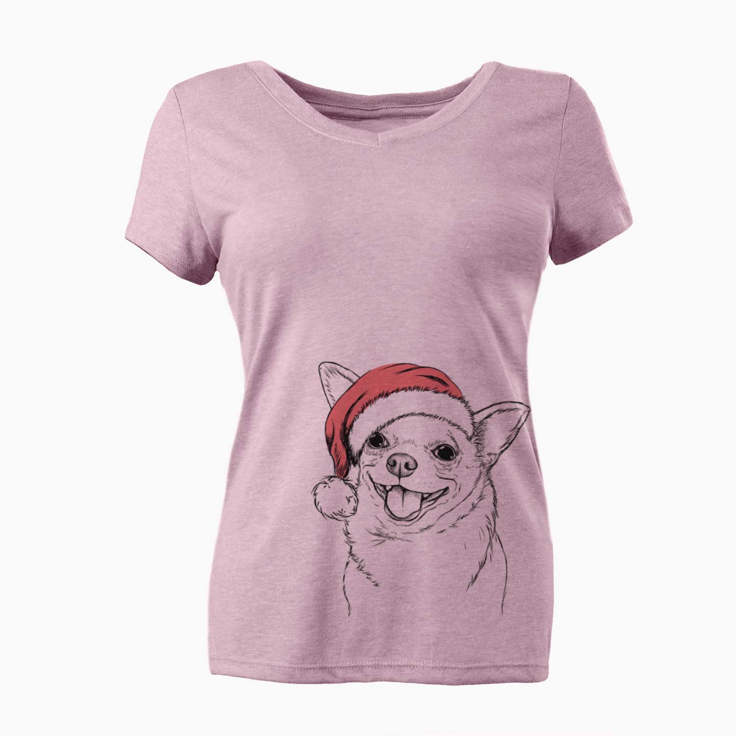 Santa Maddison Pearl the Chihuahua - Women's V-neck Shirt