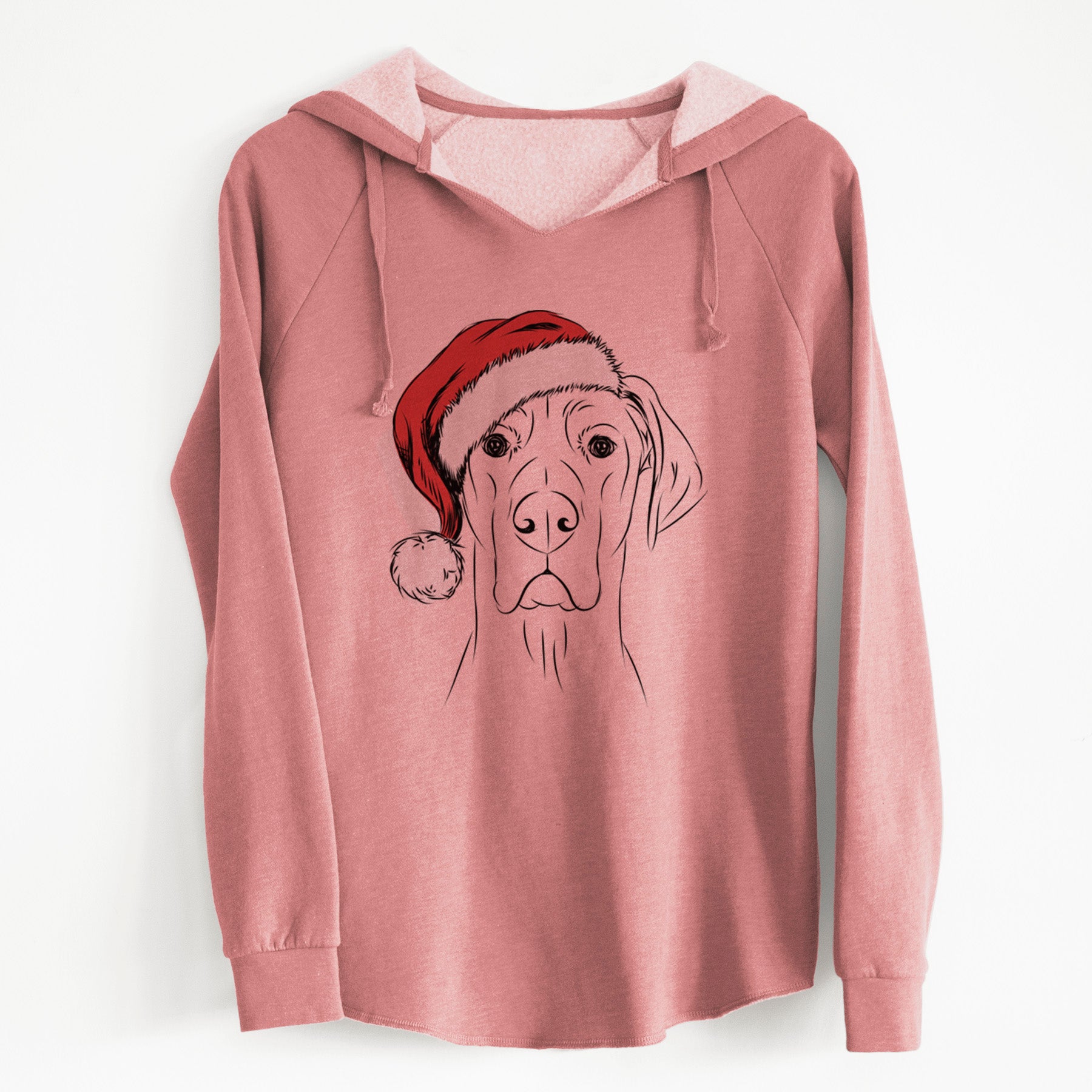 Santa Maddox the Great Dane - Cali Wave Hooded Sweatshirt