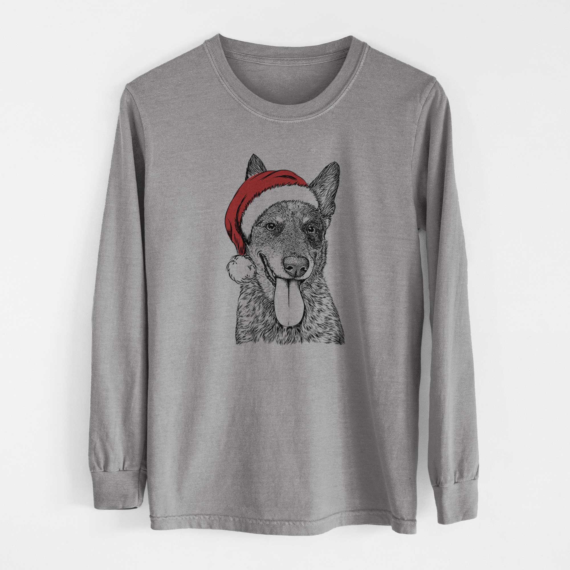 Santa Madison the Blue Heeler - Heavyweight 100% Cotton Long Sleeve