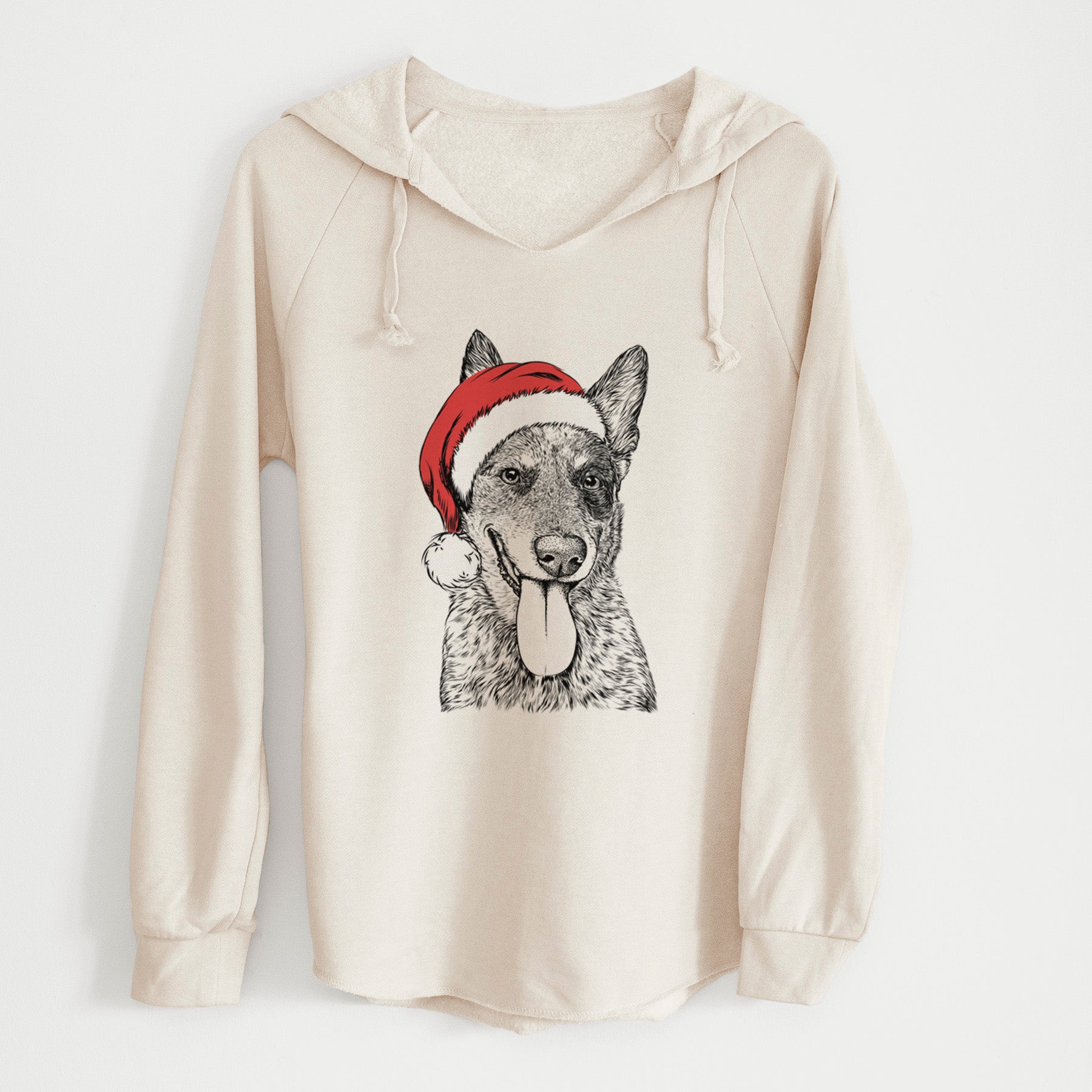 Santa Madison the Blue Heeler - Cali Wave Hooded Sweatshirt