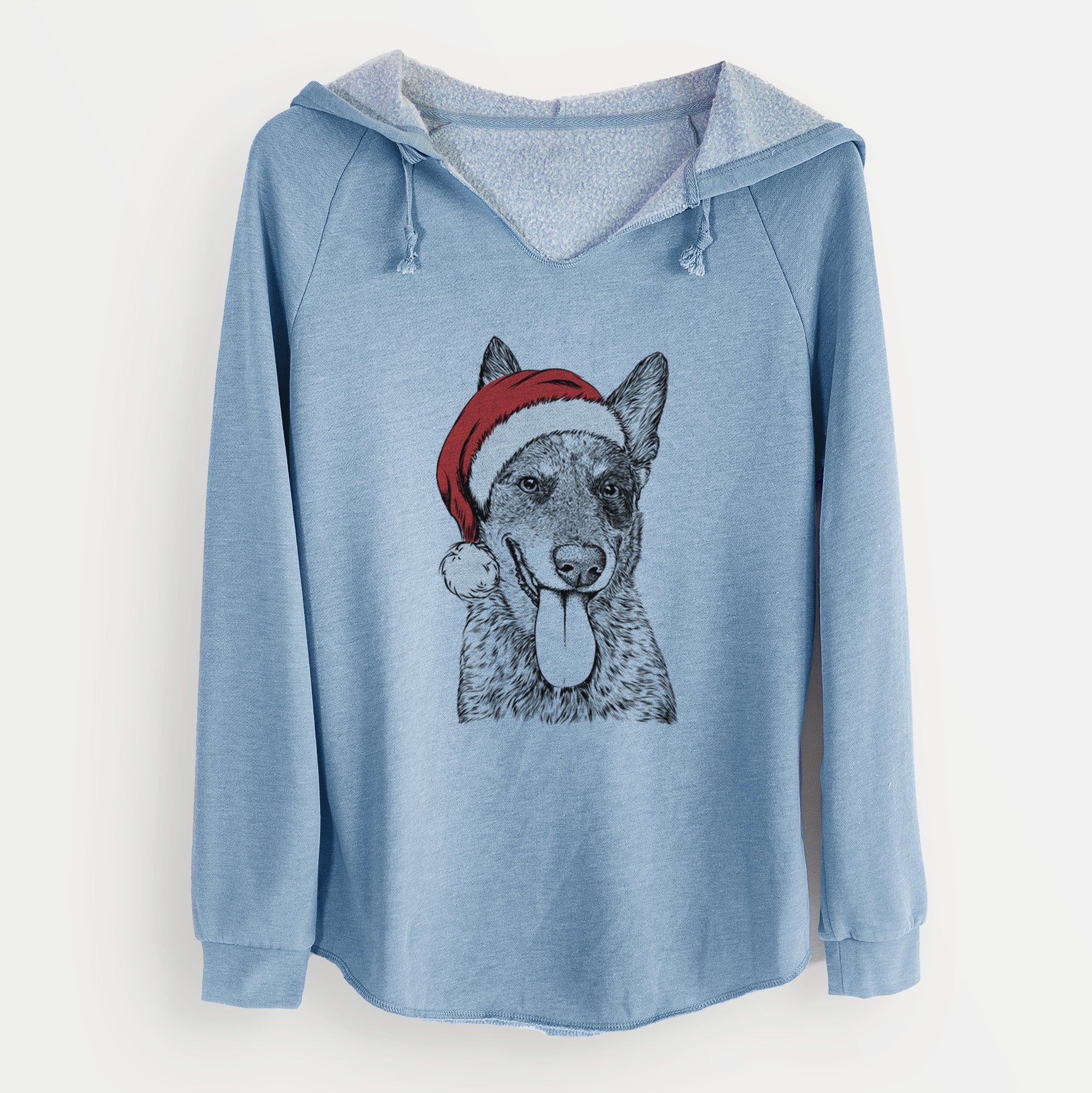 Santa Madison the Blue Heeler - Cali Wave Hooded Sweatshirt