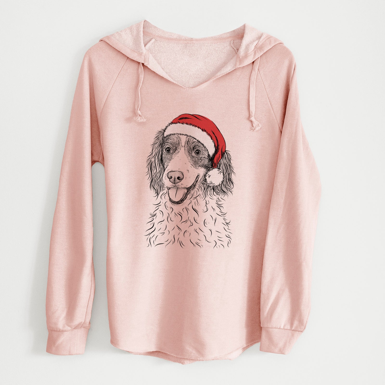 Santa Maggie the Springer Spaniel - Cali Wave Hooded Sweatshirt