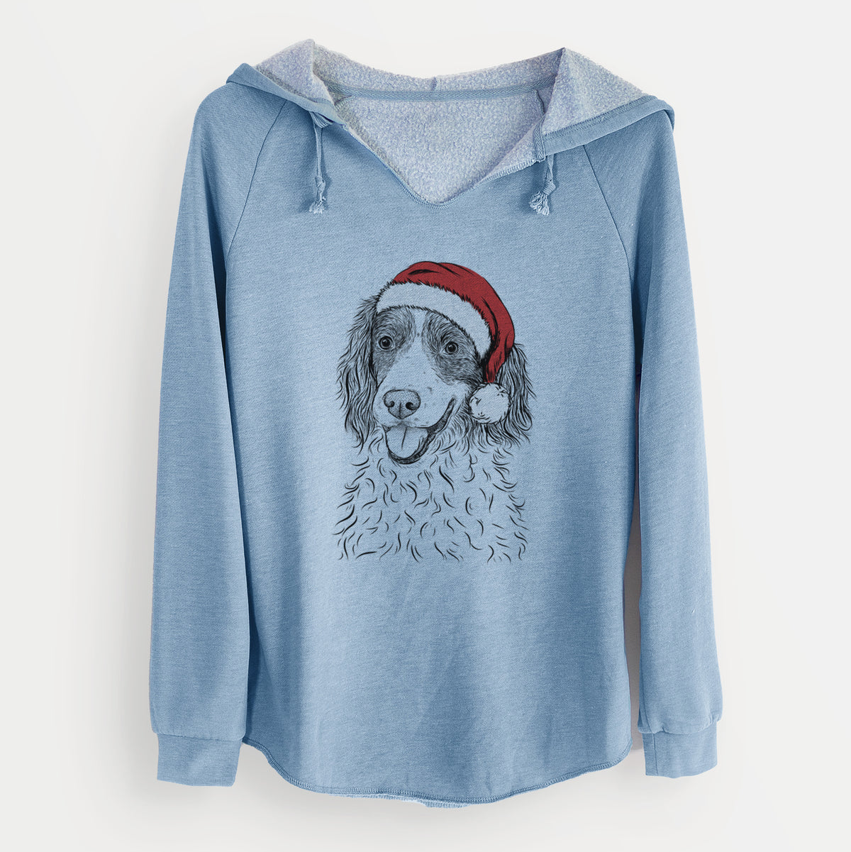 Santa Maggie the Springer Spaniel - Cali Wave Hooded Sweatshirt