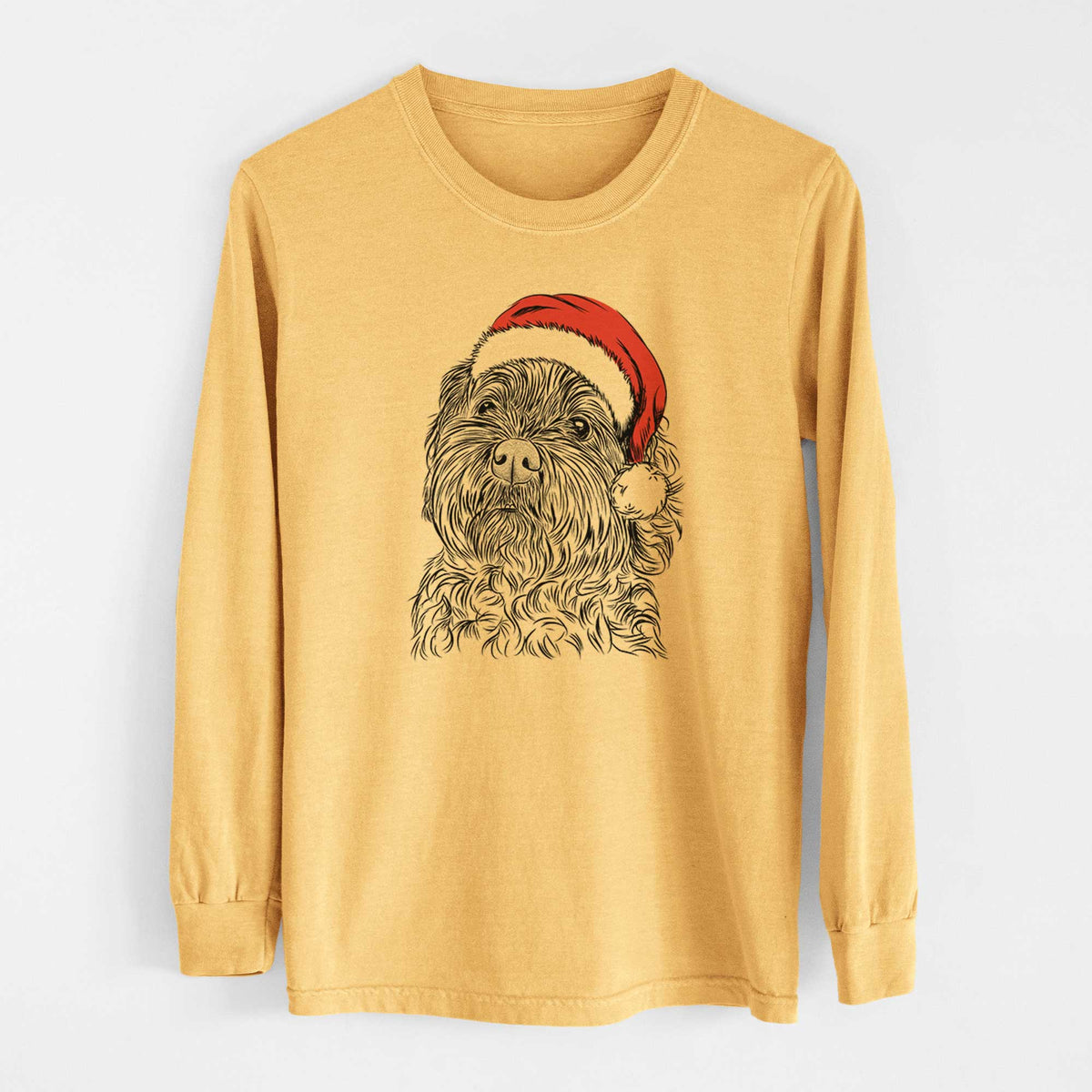 Santa Maggie Girl the Cockapoo - Heavyweight 100% Cotton Long Sleeve