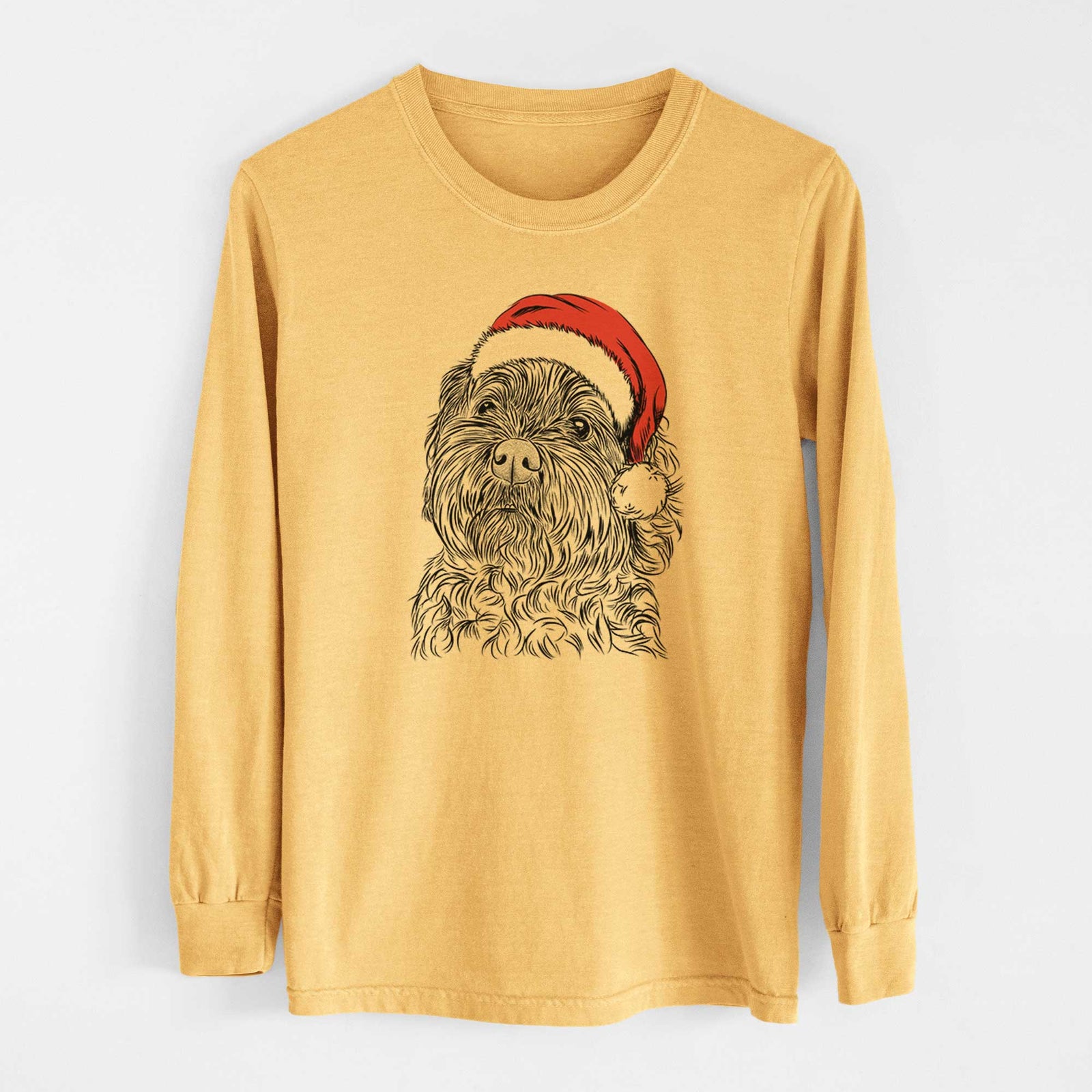 Santa Maggie Girl the Cockapoo - Heavyweight 100% Cotton Long Sleeve