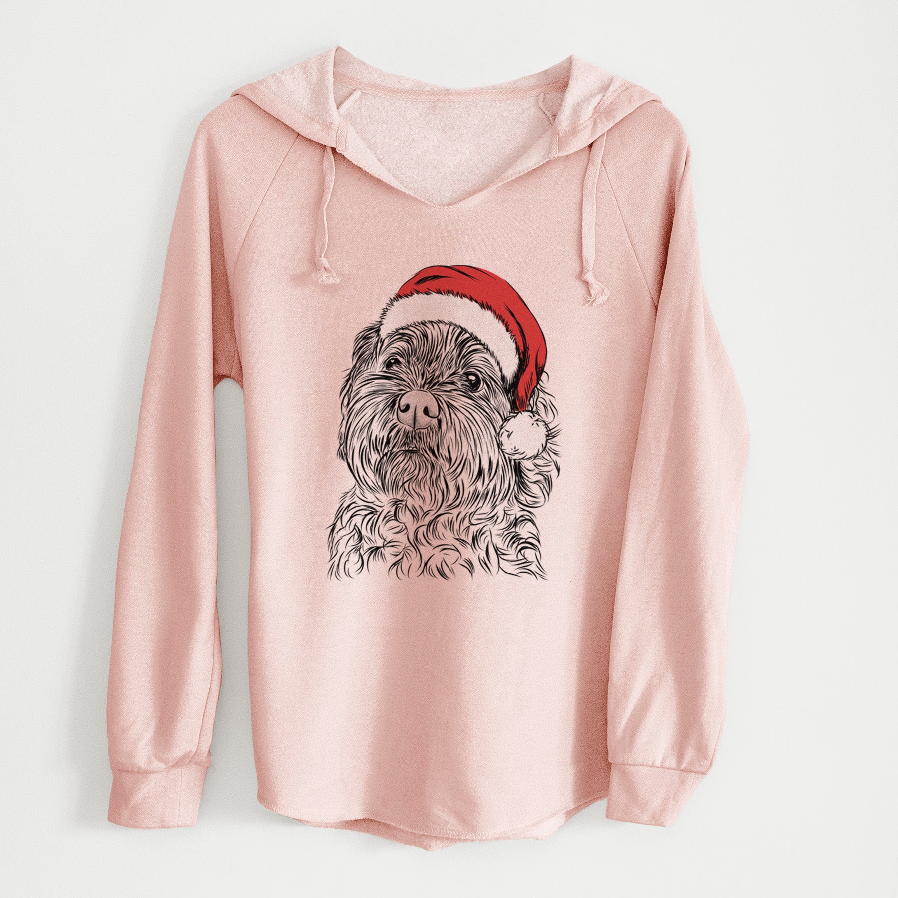 Santa Maggie Girl the Cockapoo - Cali Wave Hooded Sweatshirt