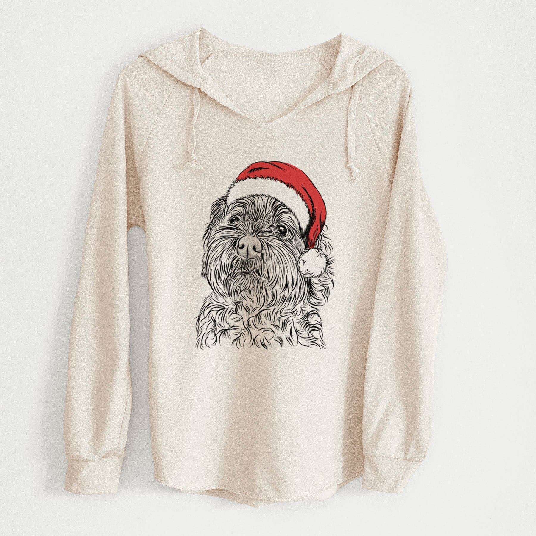 Santa Maggie Girl the Cockapoo - Cali Wave Hooded Sweatshirt