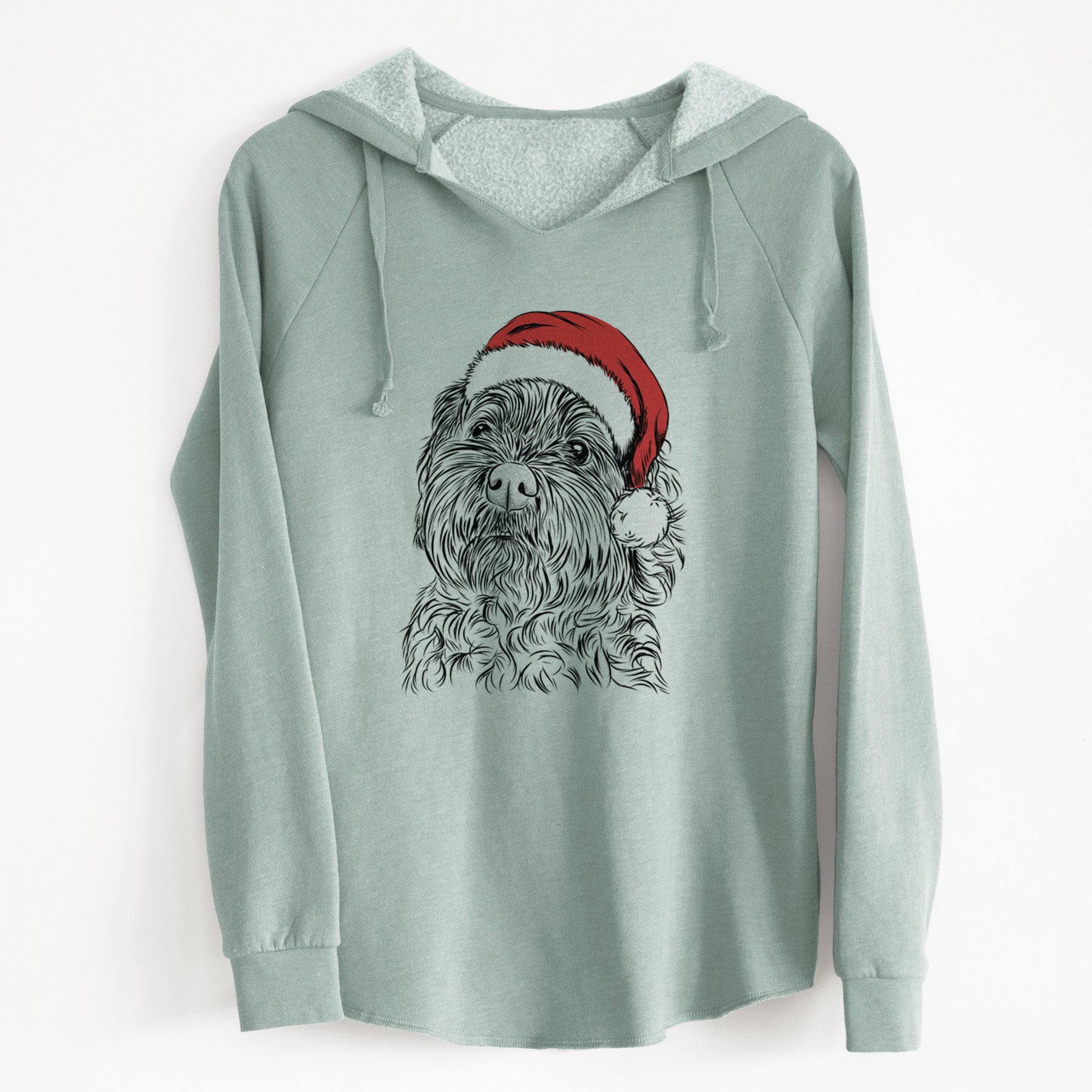 Santa Maggie Girl the Cockapoo - Cali Wave Hooded Sweatshirt