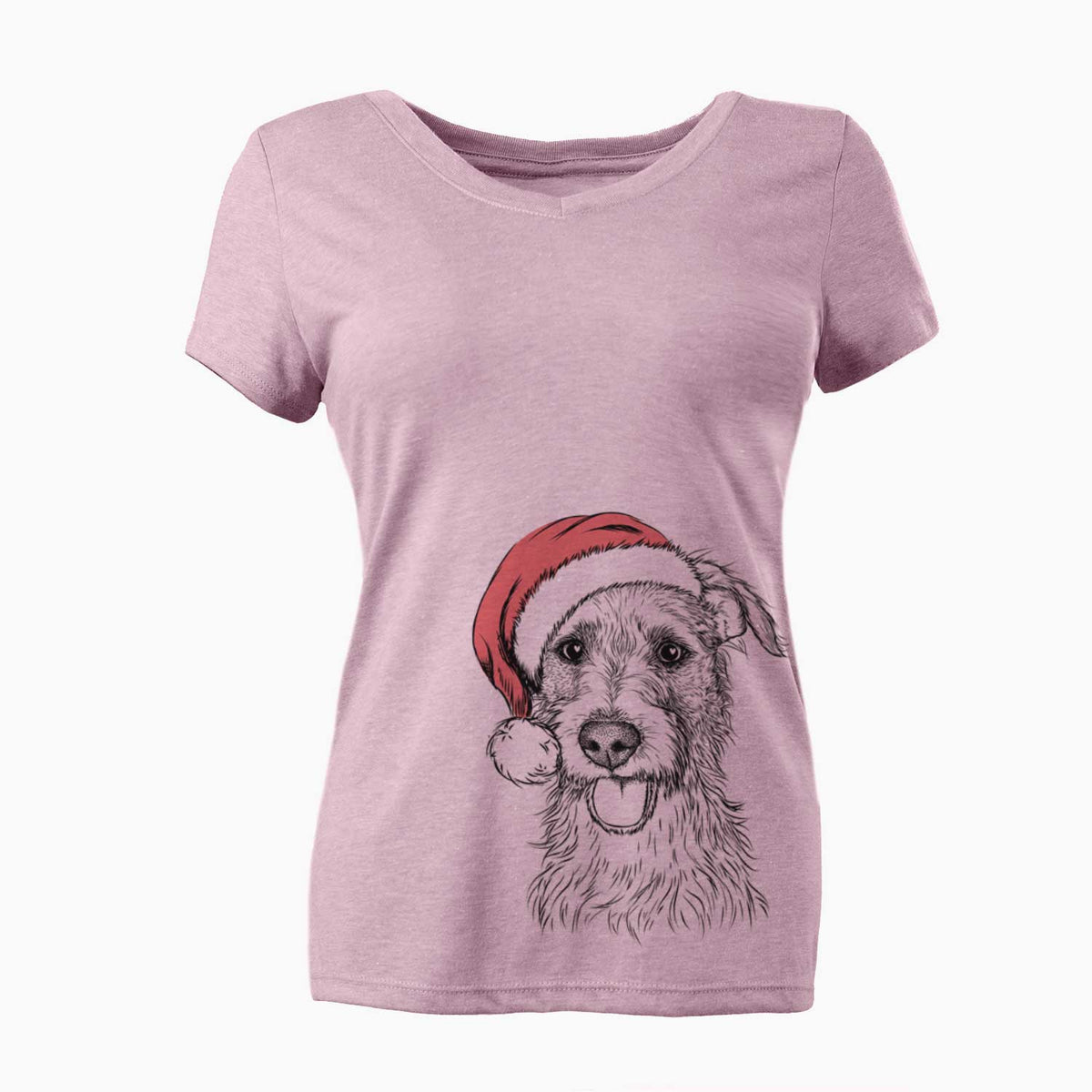 Santa Maggie the Terrier Mix - Women's V-neck Shirt