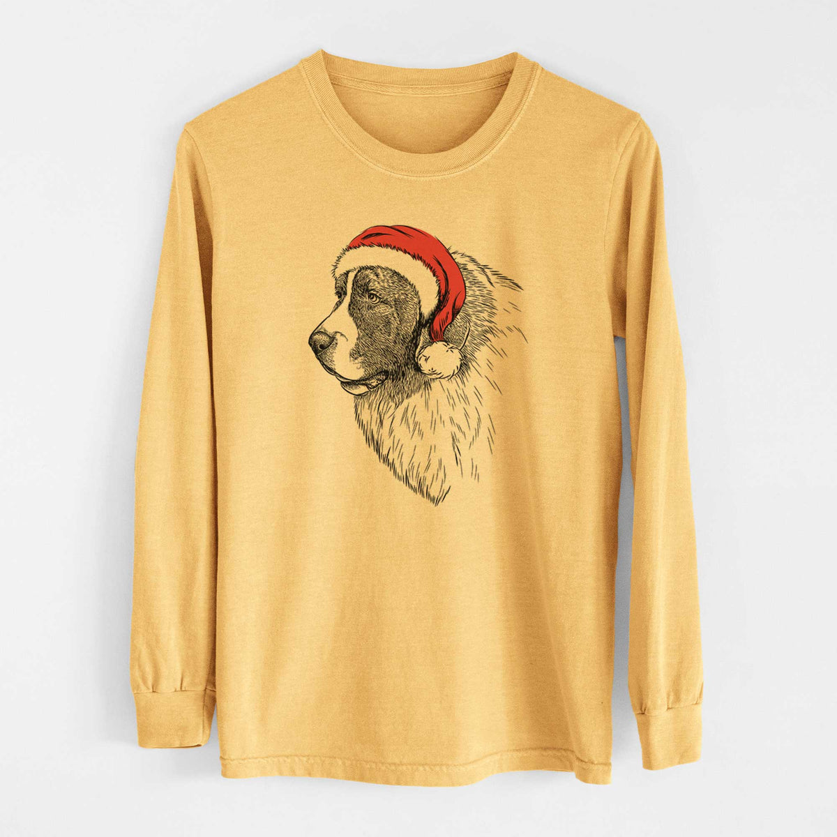 Santa Magnus the Pyrenean Mastiff - Heavyweight 100% Cotton Long Sleeve