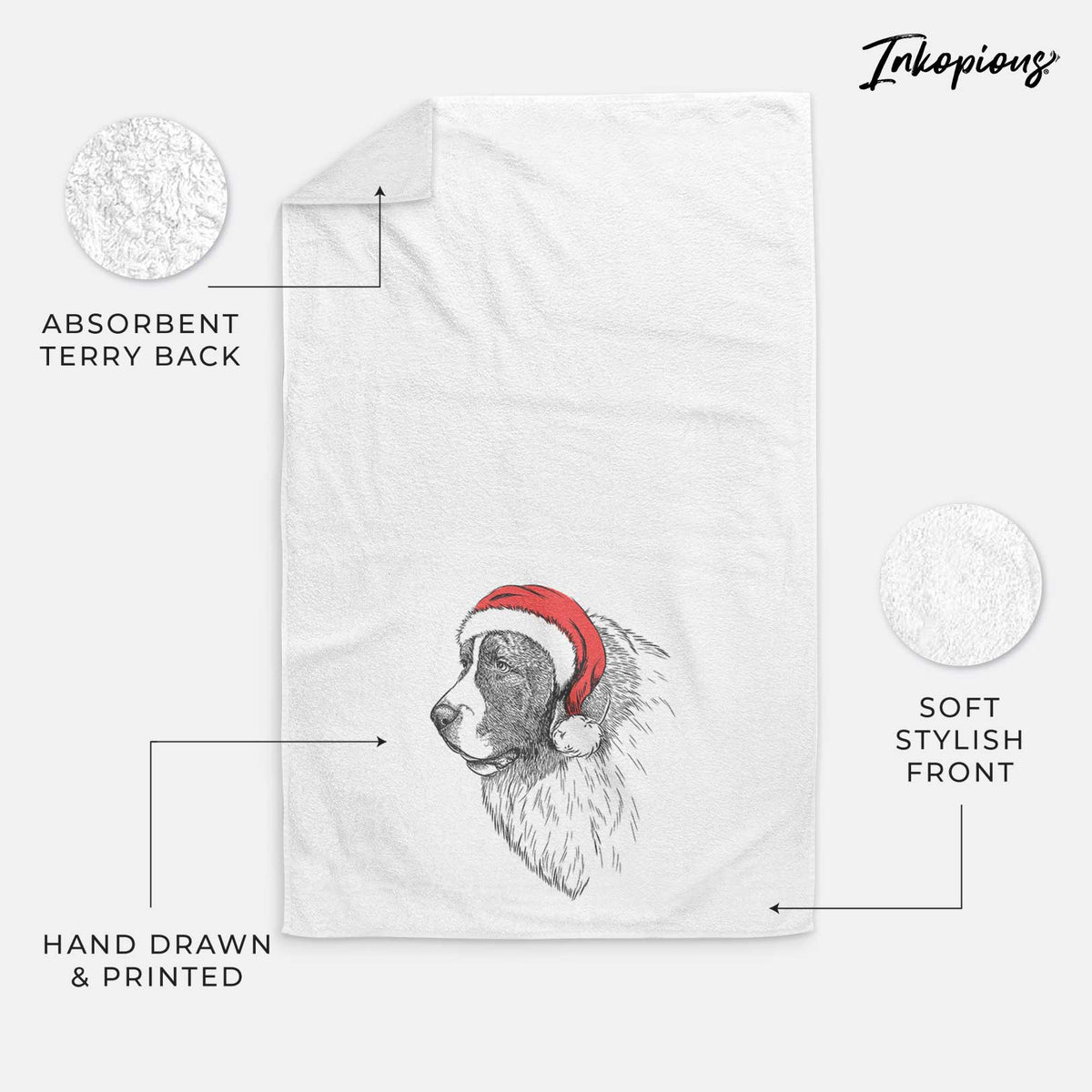 Magnus the Pyrenean Mastiff Decorative Hand Towel